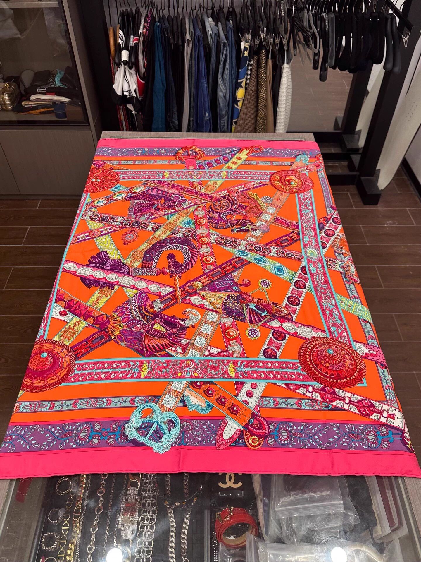 Hermes Hermes Unicorn Song Red Silk Scarf 90x90 New Boxed Size ONE SIZE - 3 Thumbnail