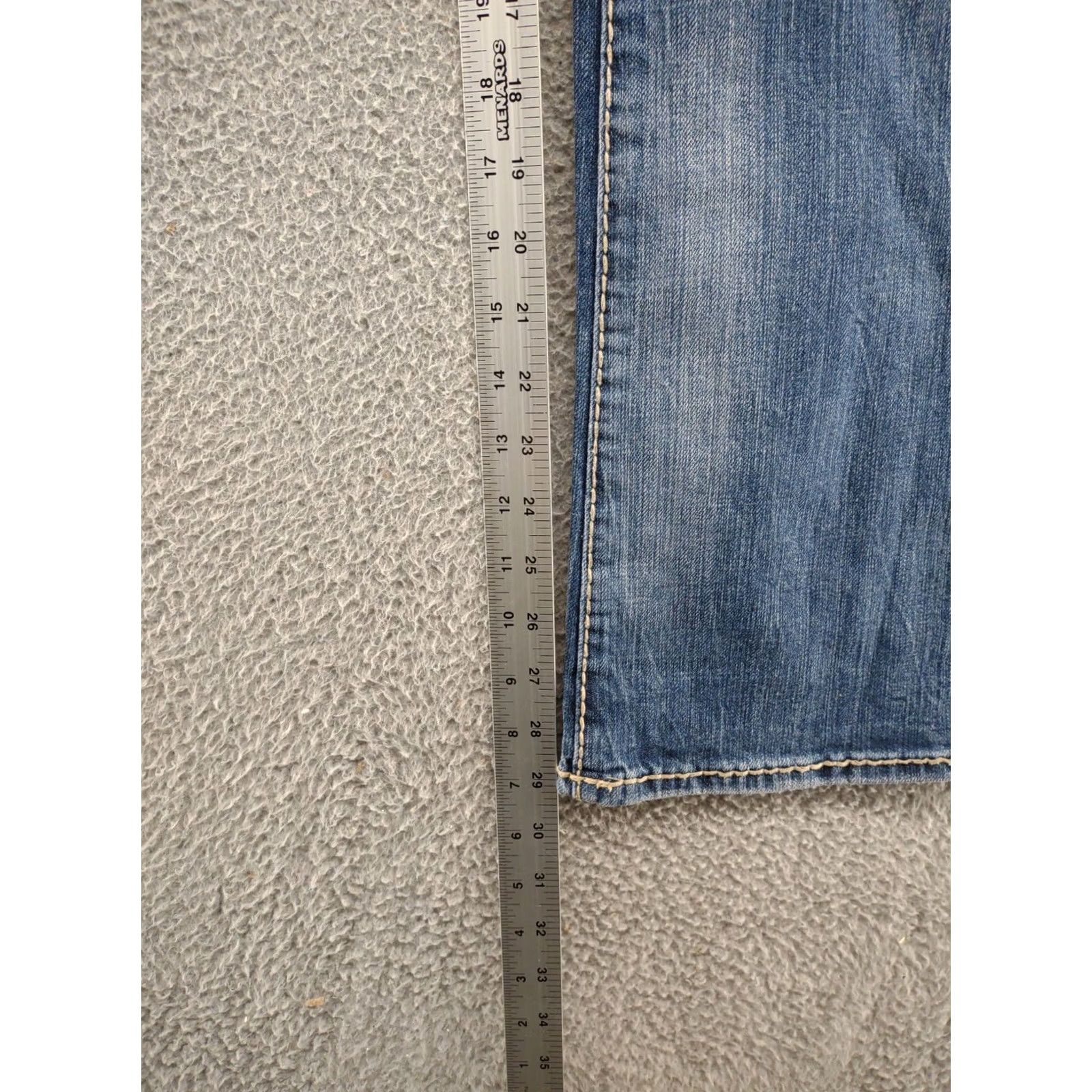 Vintage VIGOSS Bootcut Jeans Flap Pocket Embroidered Thick Stitch Size 5 Blue Womens Jeans Size 27" / US 4 / IT 40 - 6 Thumbnail