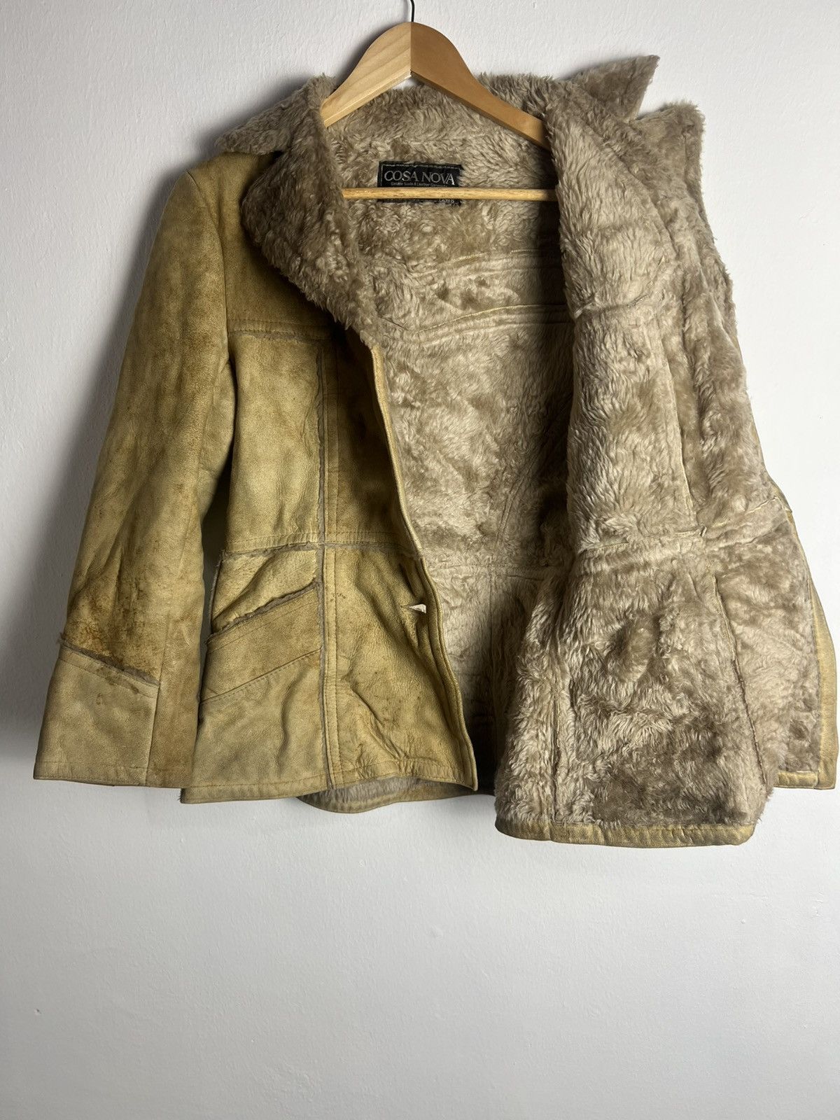Vintage Vintage 70s Cosa Nova Tan Leather Suede Faux Fur Jacket Size US M / EU 48-50 / 2 - 16 Thumbnail