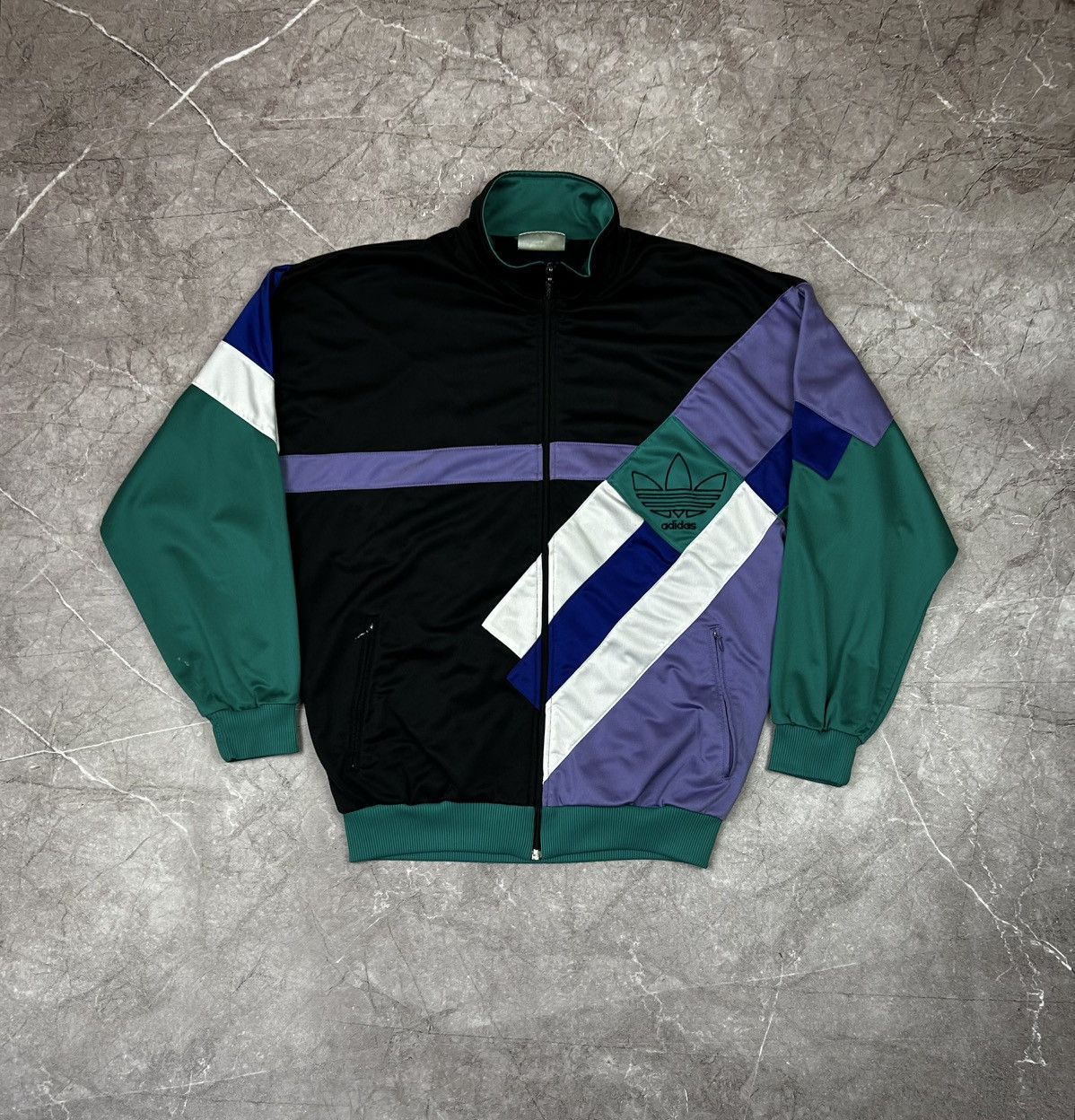 Adidas 90's Adidas Vintage Big Trefoil Logo Track Jacket Size US M / EU 48-50 / 2 - 2 Thumbnail