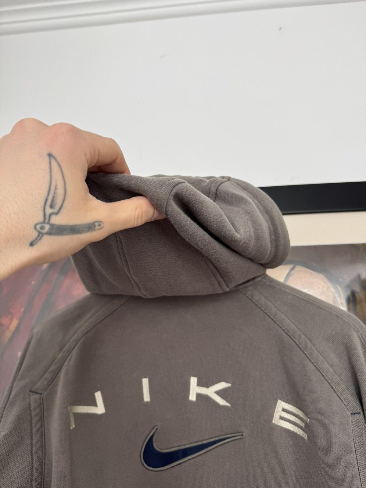 Nike Nike 90s Spellout Back Logo Mini Swoosh Vintage Zip Hoodie Size US S / EU 44-46 / 1 - 3 Thumbnail