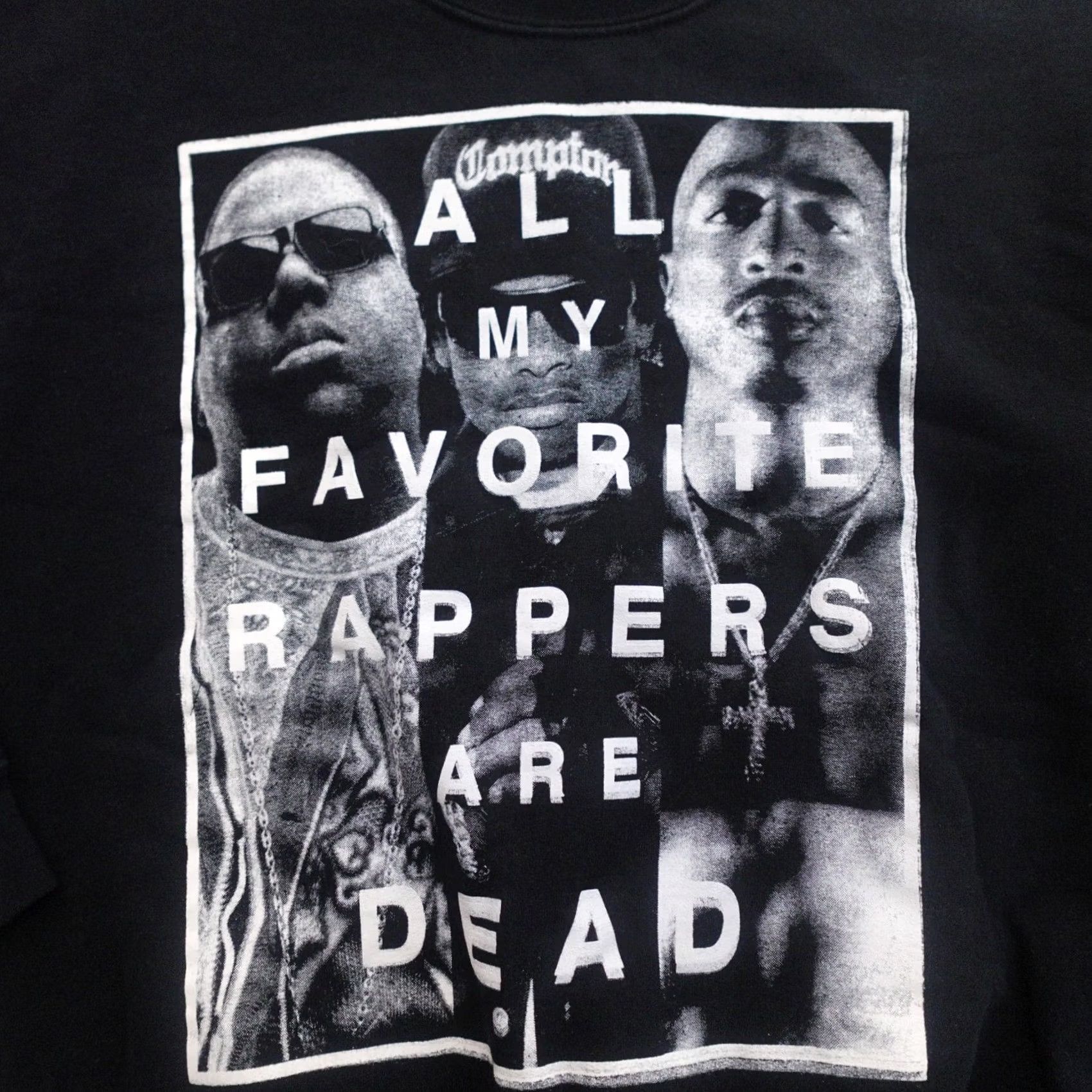Gildan All My Favorite Rappers Are Dead Gildan Sweater Pullover Medium Black Mens Size US M / EU 48-50 / 2 - 2 Thumbnail