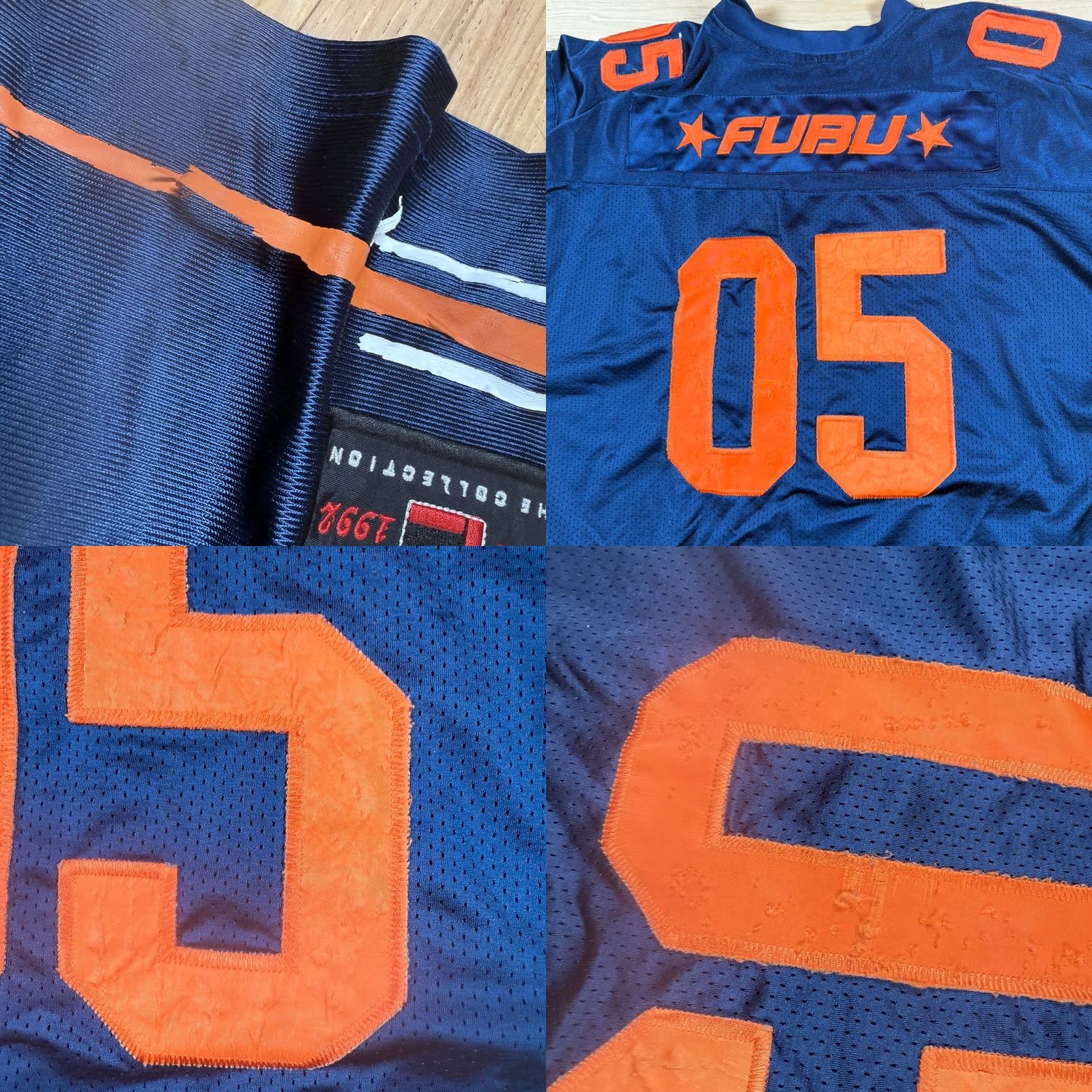 Fubu VINTAGE FUBU Jersey Sports Football Limited Edition XL Mens Blue Distress 05 Y2K Baseball Activewear Button Shirt Size US XL / EU 56 / 4 - 8 Thumbnail