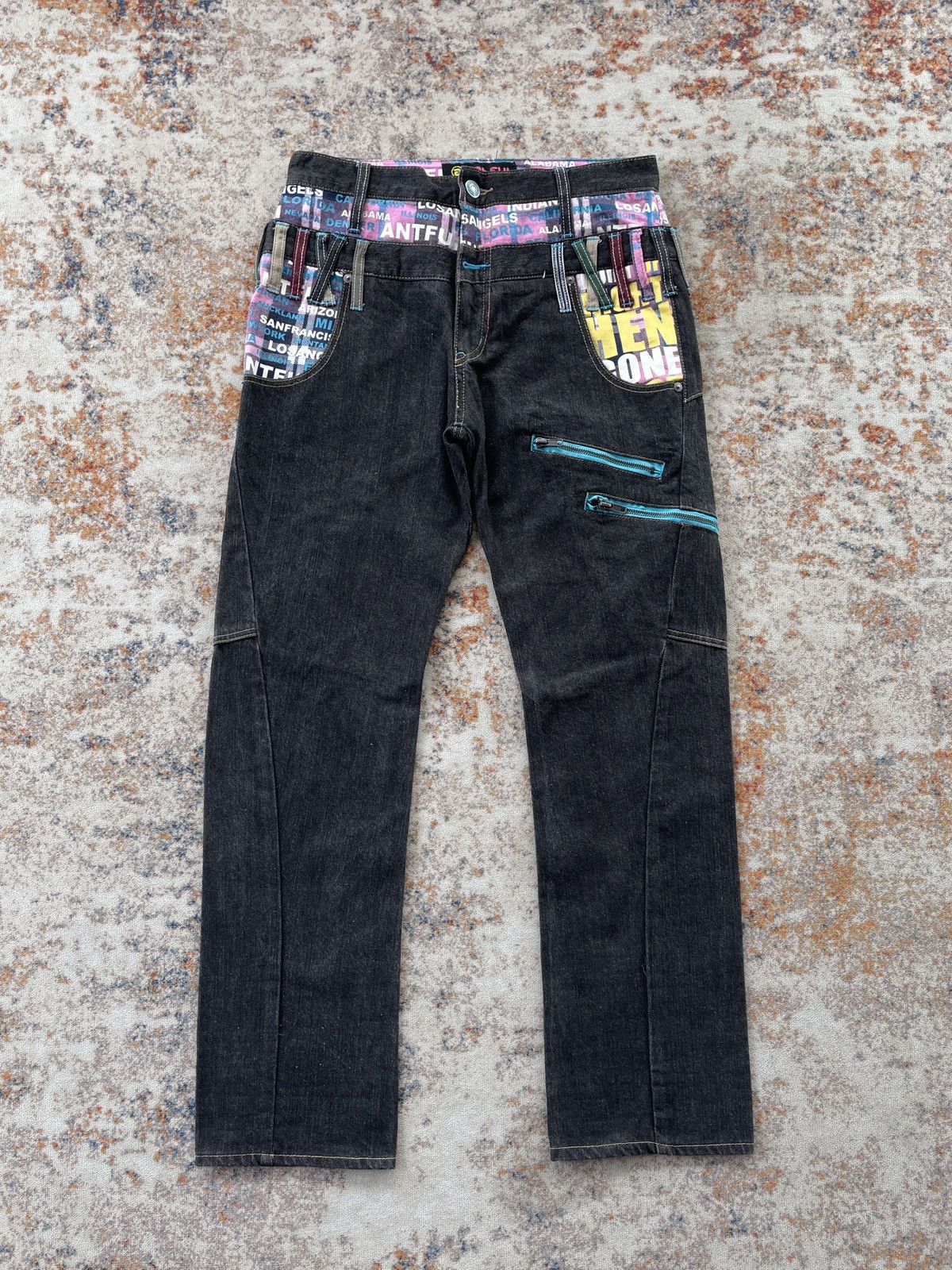 Hysteric Glamour ANTFUI DOUBLE WAIST DENIM JEANS Size US 31 - 1 Thumbnail