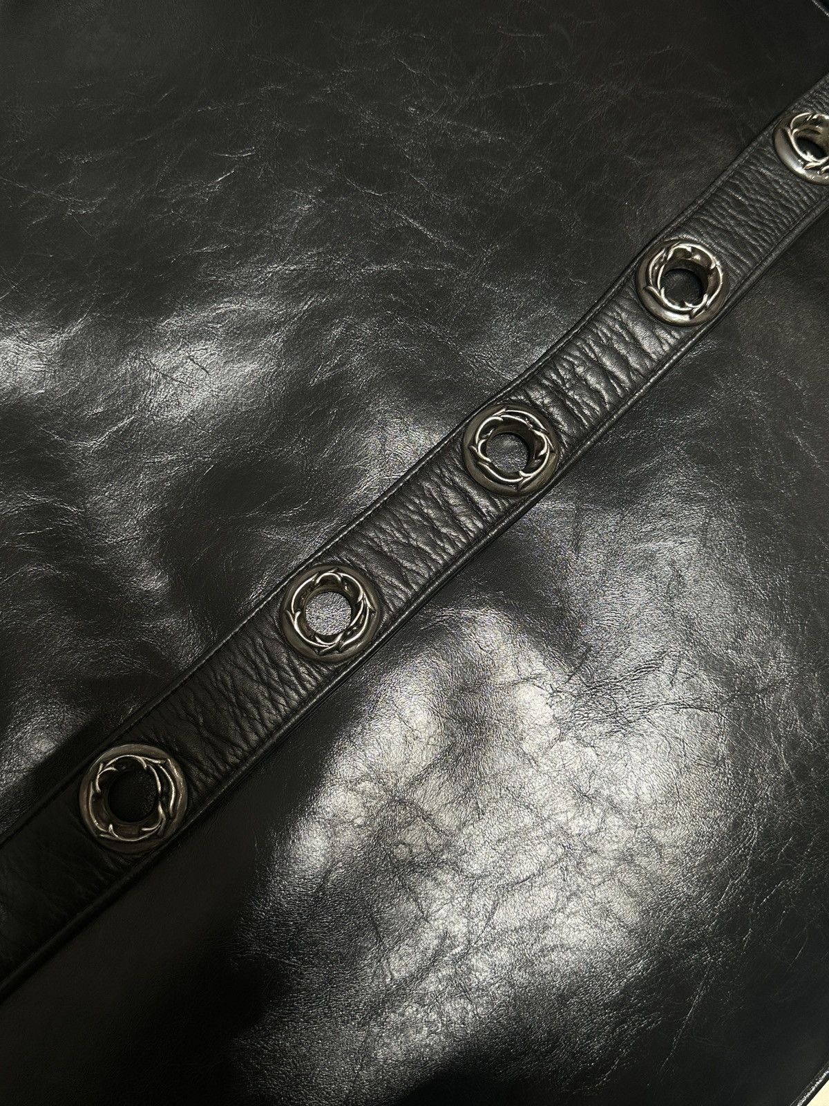 Chrome Hearts Large Grommet Oiled Leather Belt Strap Size 34 - 4 Thumbnail