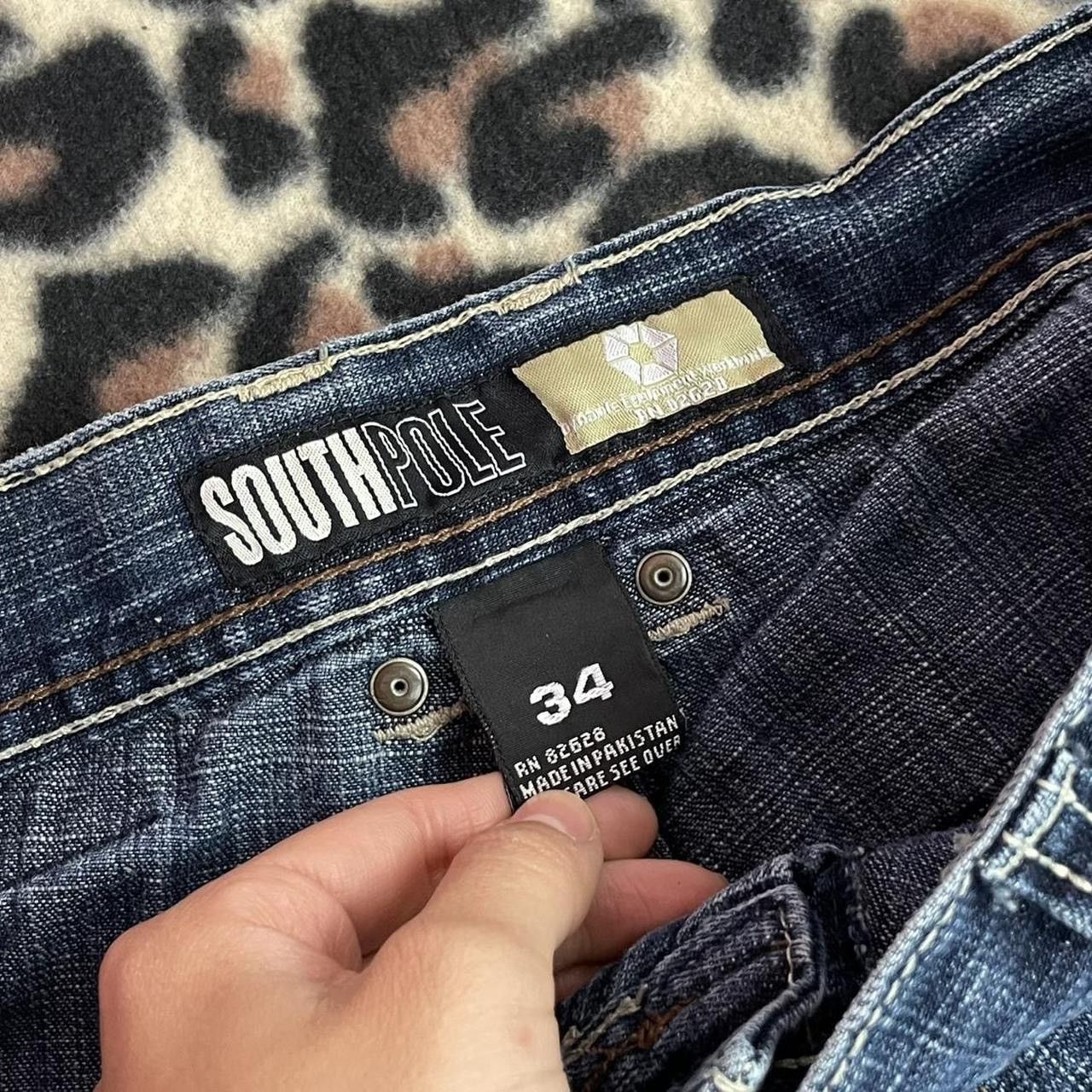 Southpole Baggy wide-leg Southpole dark wash denim jeans Size US 34 / EU 50 - 3 Thumbnail