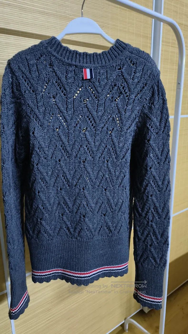 Thom Browne Thom Browne Dark Gray Knit Open-Back Sweater Size XS / US 0-2 / IT 36-38 - 3 Thumbnail