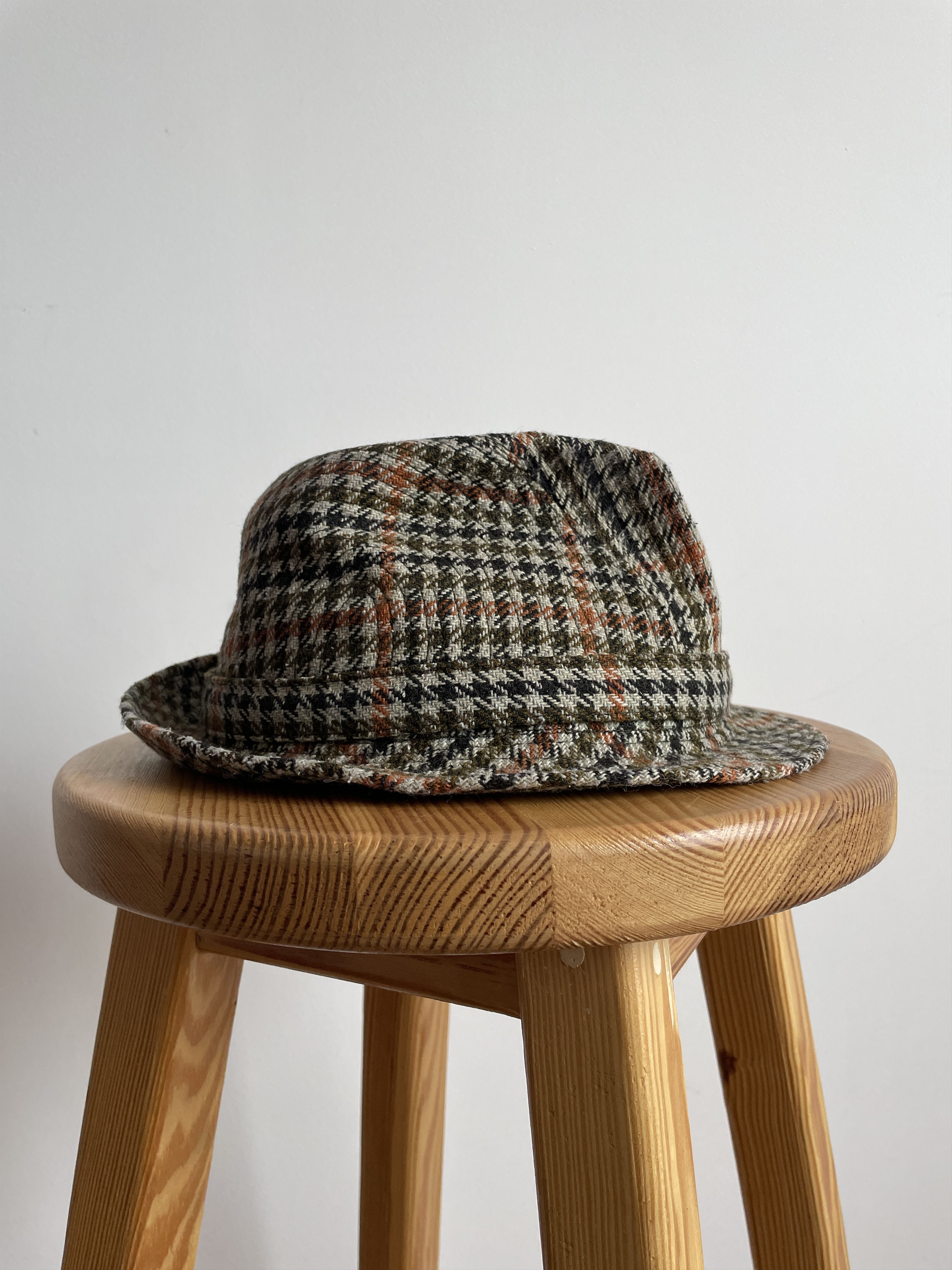 Borsalino Borsalino Vintage Gran Lusso Tweed Houndstooth Fedora Hat Size ONE SIZE - 2 Thumbnail