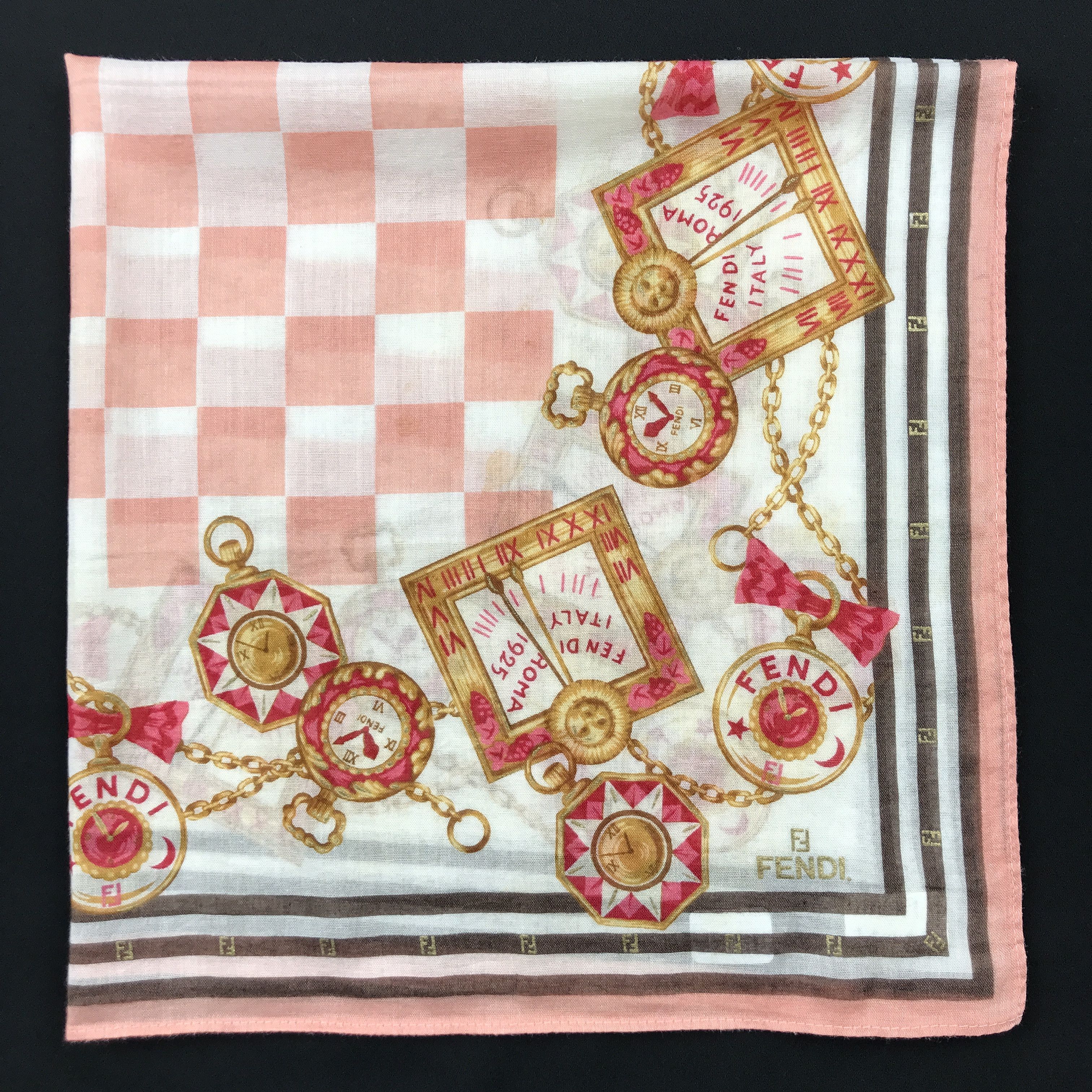 Designer × Vintage Vintage Fendi Bandana Neckerchief Handkerchief Size ONE SIZE - 2 Thumbnail