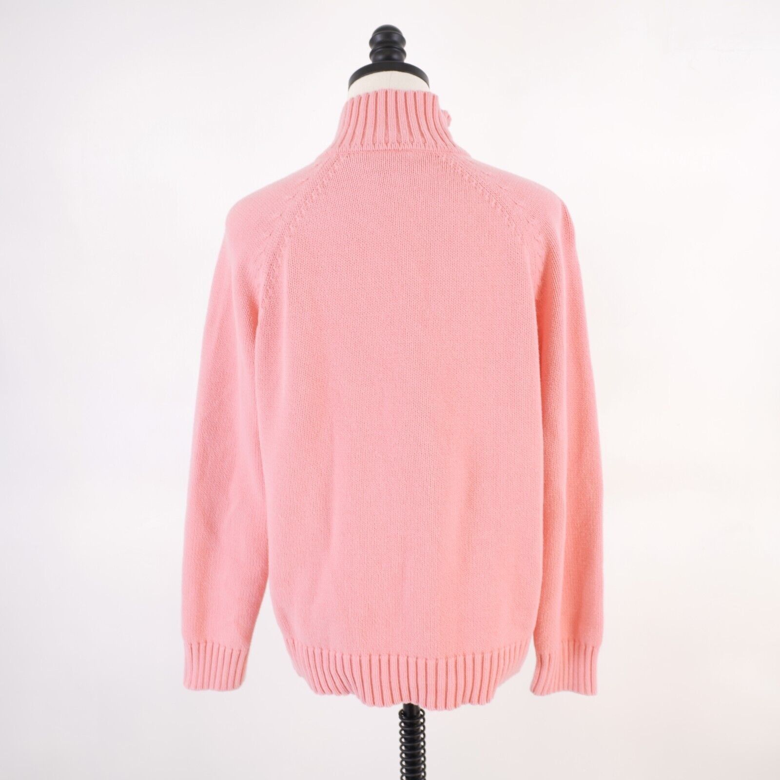 Croft & Barrow Croft & Barrow Pink Knit Full Zip Button Up Large Cotton Moc Size L / US 10 / IT 46 - 6 Thumbnail