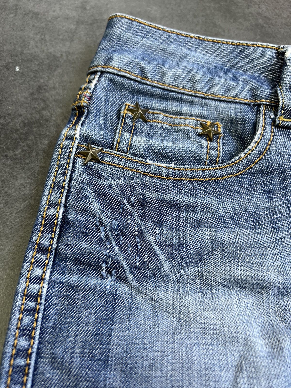 Hysteric Glamour × Vintage VINTAGE STARS Y2K AVANT GARDE MINI JEANS SKIRT Size 26" / US 2 / IT 38 - 5 Thumbnail