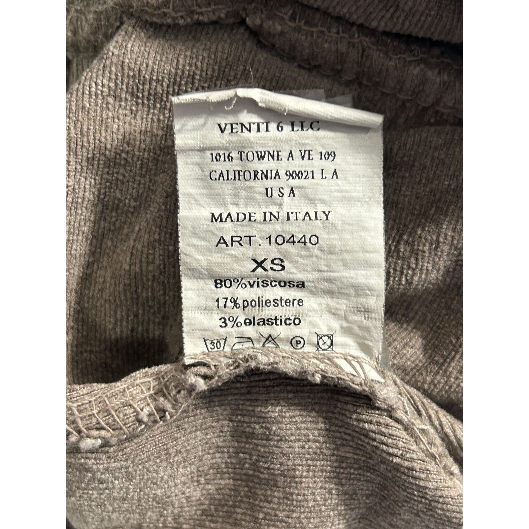 Other Venti6 Women's Corduroy Drawstring Jogger Pants in Fango - S Size 26" / US 2 / IT 38 - 4 Thumbnail
