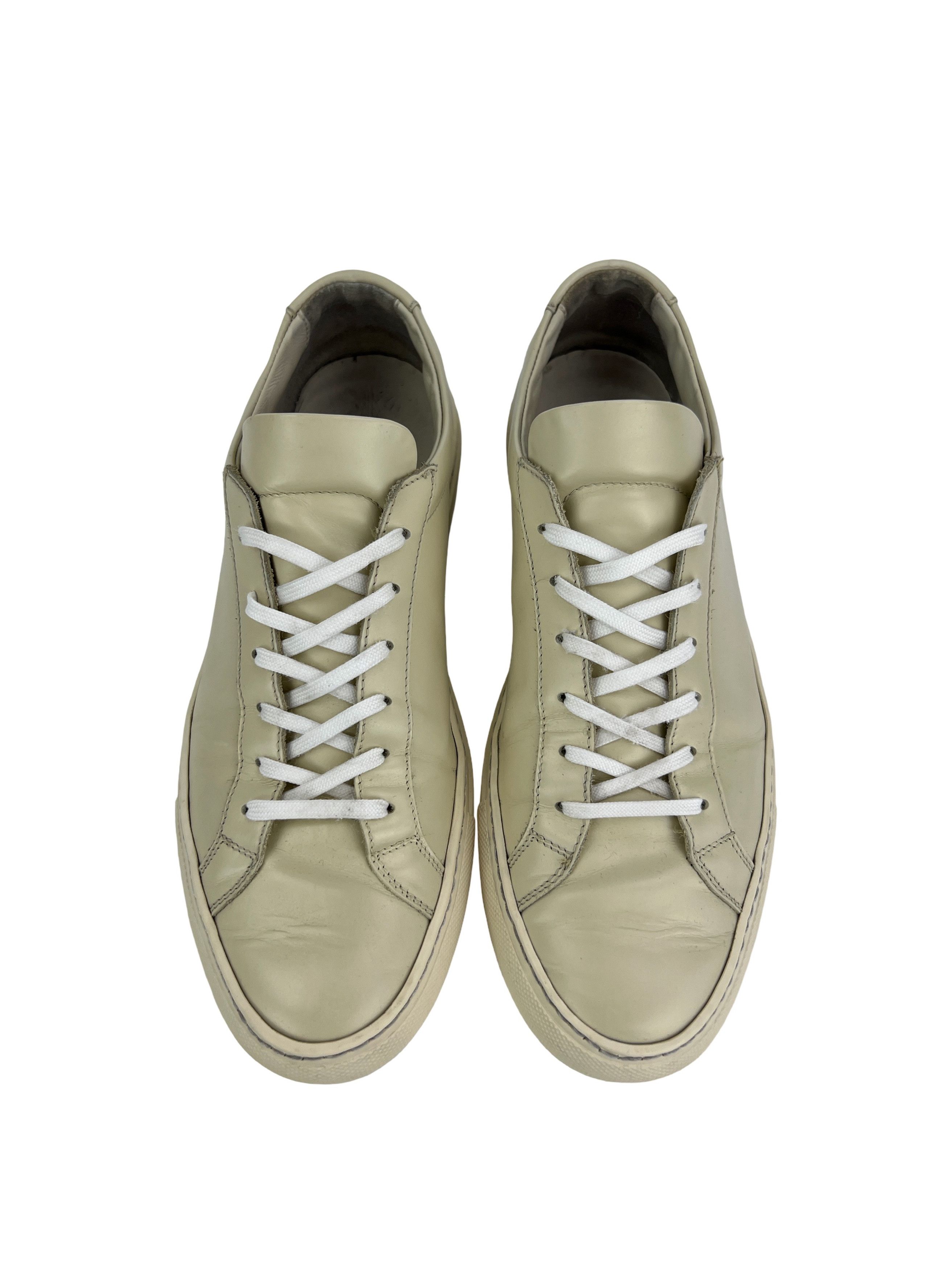 Common Projects Common Projects Achilles Low Top Beige Leather Sneakers Size US 7.5 / EU 40-41 - 1 Thumbnail