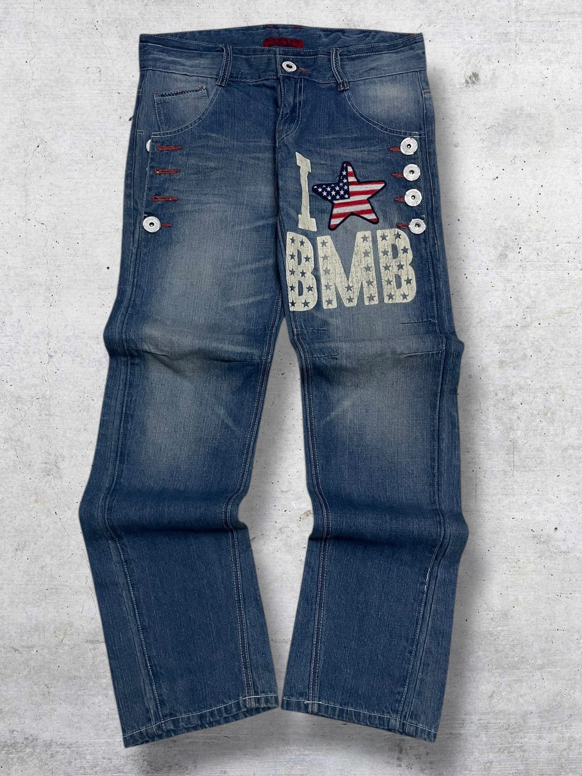 Japanese Brand VINTAGE BLUE MOON BLUE OG JAPAN DESIGNER STAR USA DENIM 90S Size US 32 / EU 48 - 1 Thumbnail