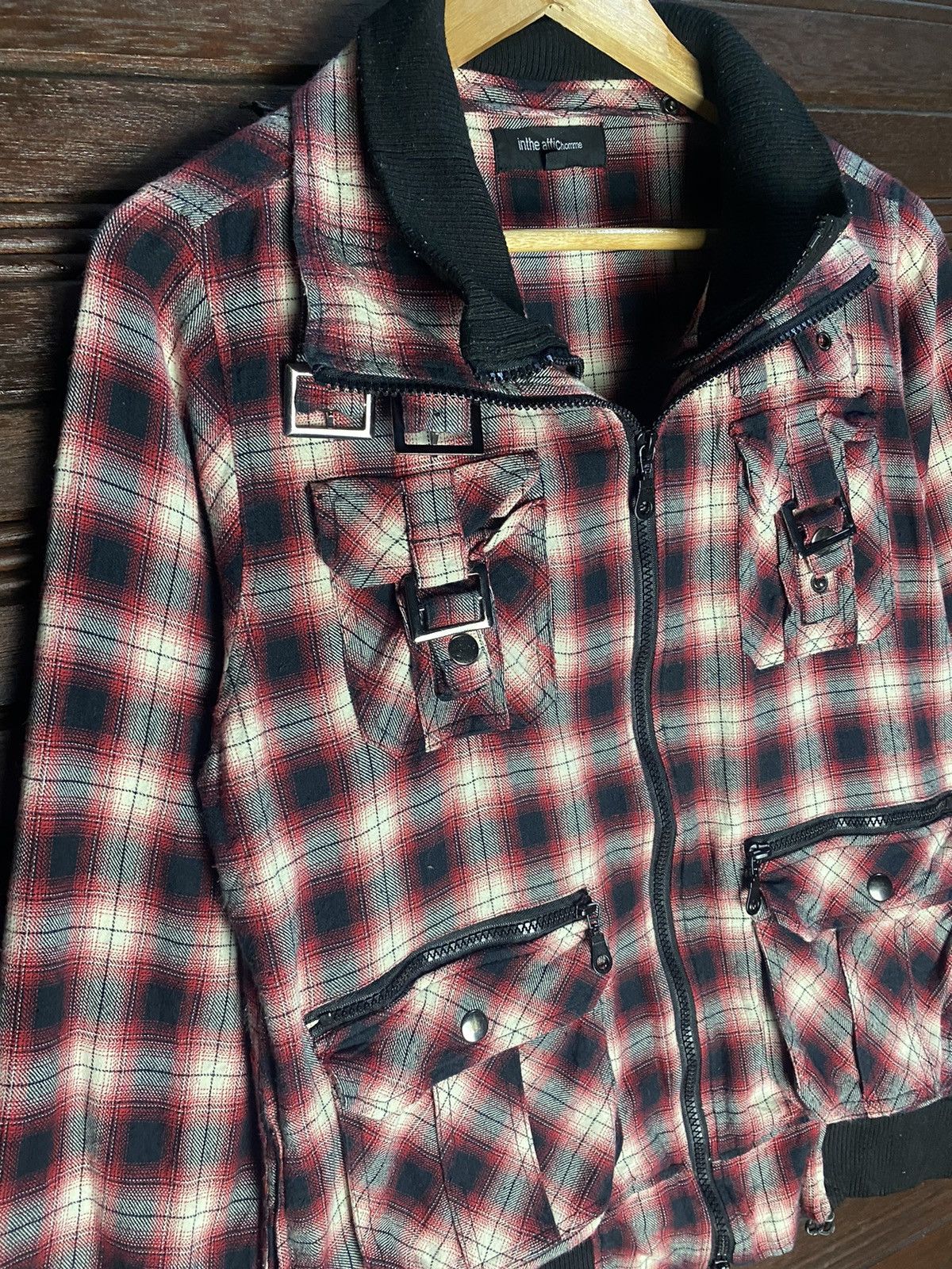 In The Attic In The Attic Tartan Bondage Punk Double Zipper Jacket Size US M / EU 48-50 / 2 - 7 Thumbnail