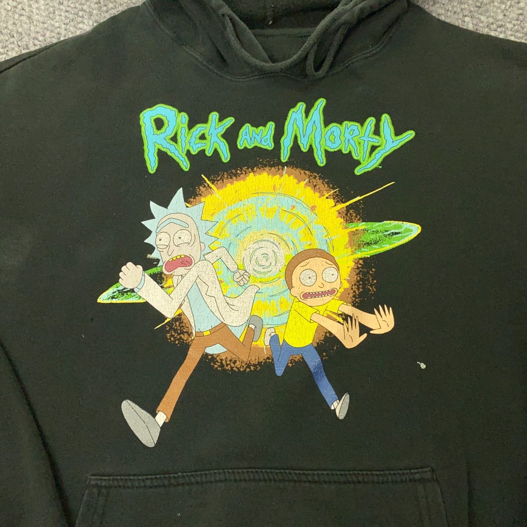 Swims Rick And Morty Adult Swim Hoodie Mens Large Black Sweatshirt Size US L / EU 52-54 / 3 - 2 Thumbnail