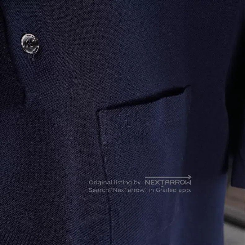 Hermes Hermes Navy Thin Short Sleeve Polo Size US M / EU 48-50 / 2 - 7 Thumbnail