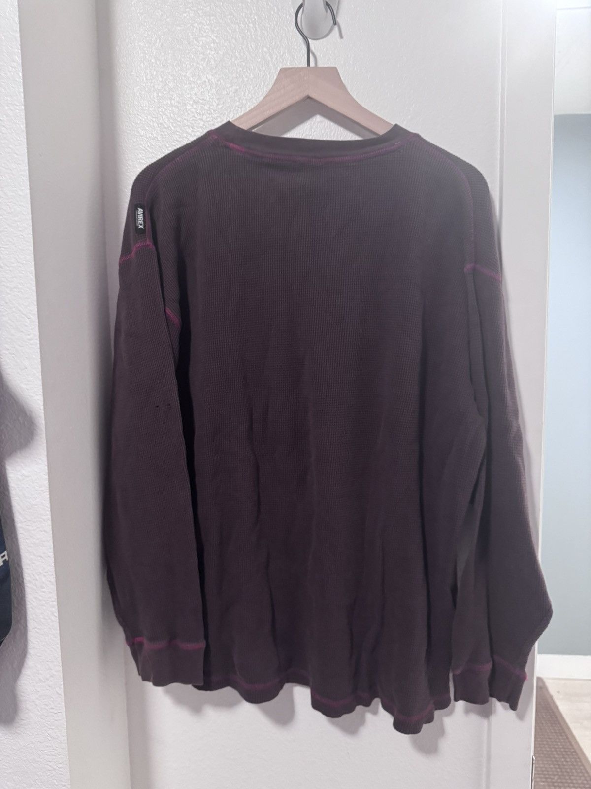 Avirex *RARE* VINTAGE AVIREX WAFFLE KNIT THERMAL Size US XL / EU 56 / 4 - 4 Thumbnail
