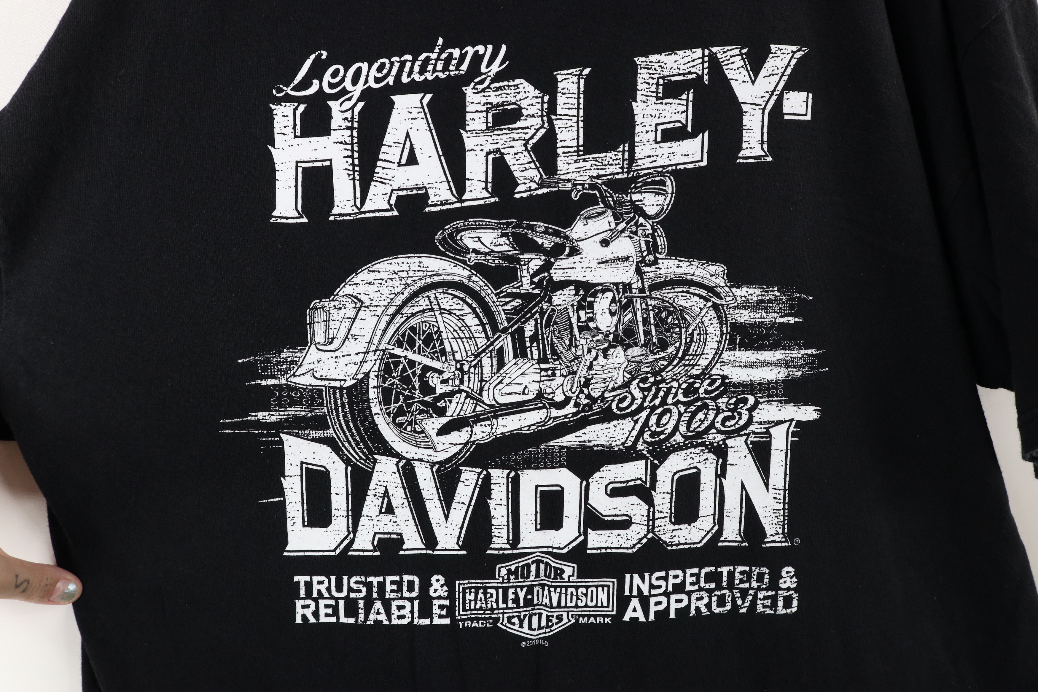 Harley Davidson × Vintage Y2K Harley Davidson Spell Out Big Logo Short Sleeve T-Shirt Size US XXL / EU 58 / 5 - 4 Thumbnail