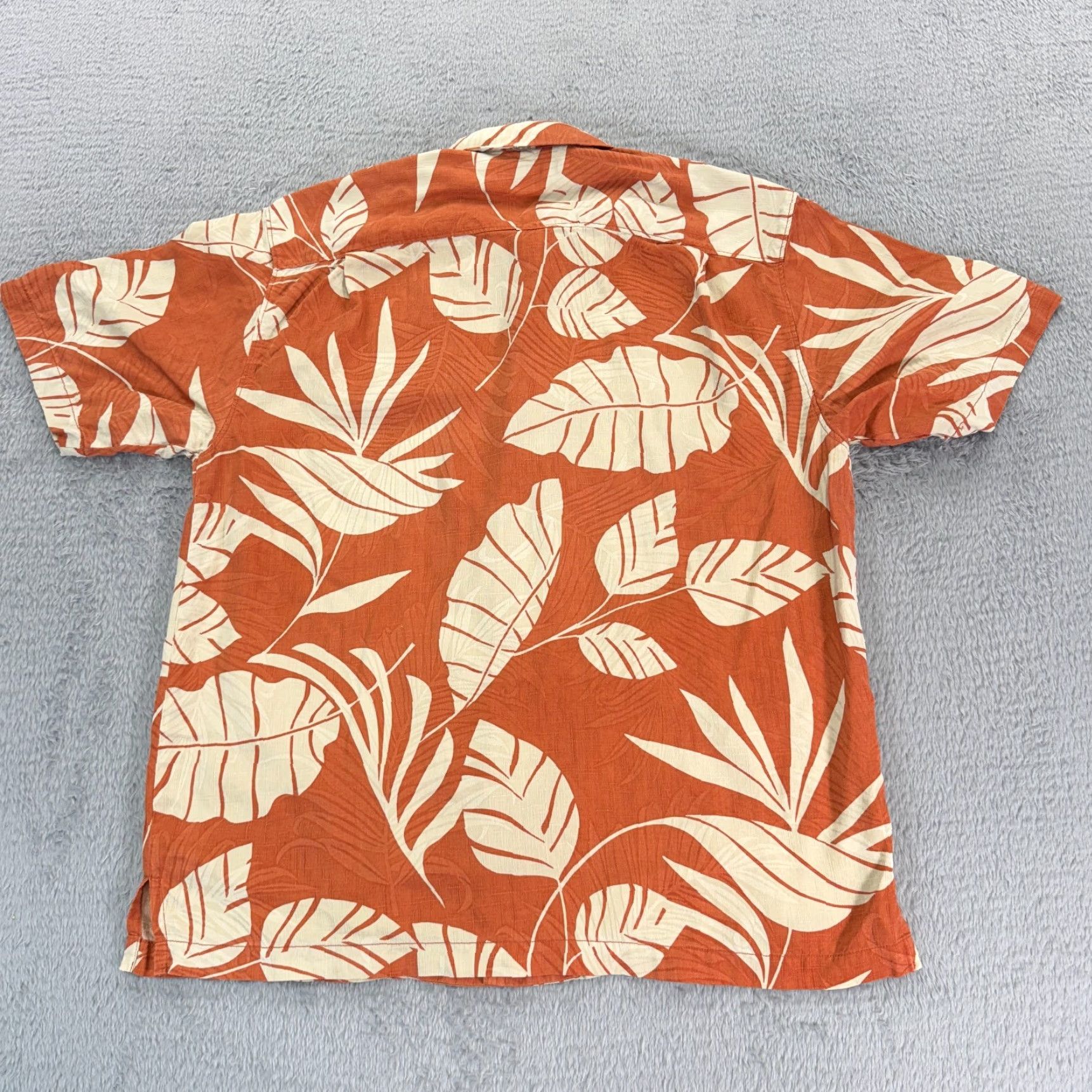 Tommy Bahama Tommy Bahama Shirt Mens Large Orange Hawaiian Floral Camp Beach Summer Button Size US L / EU 52-54 / 3 - 3 Thumbnail