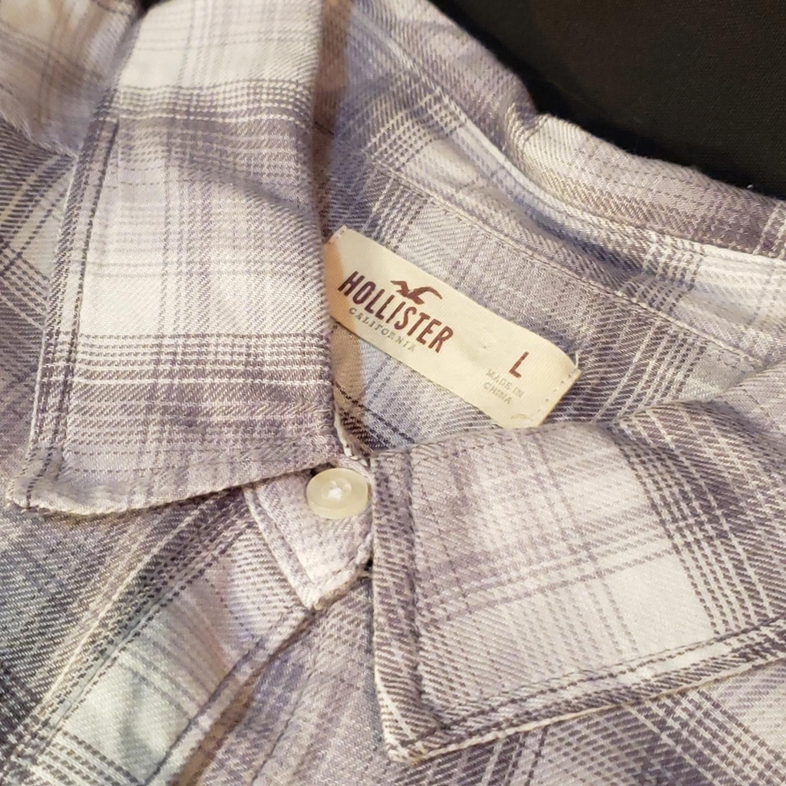 Other Hollister Cold Shoulder Plaid Shirt sz L Size L / US 10 / IT 46 - 3 Thumbnail