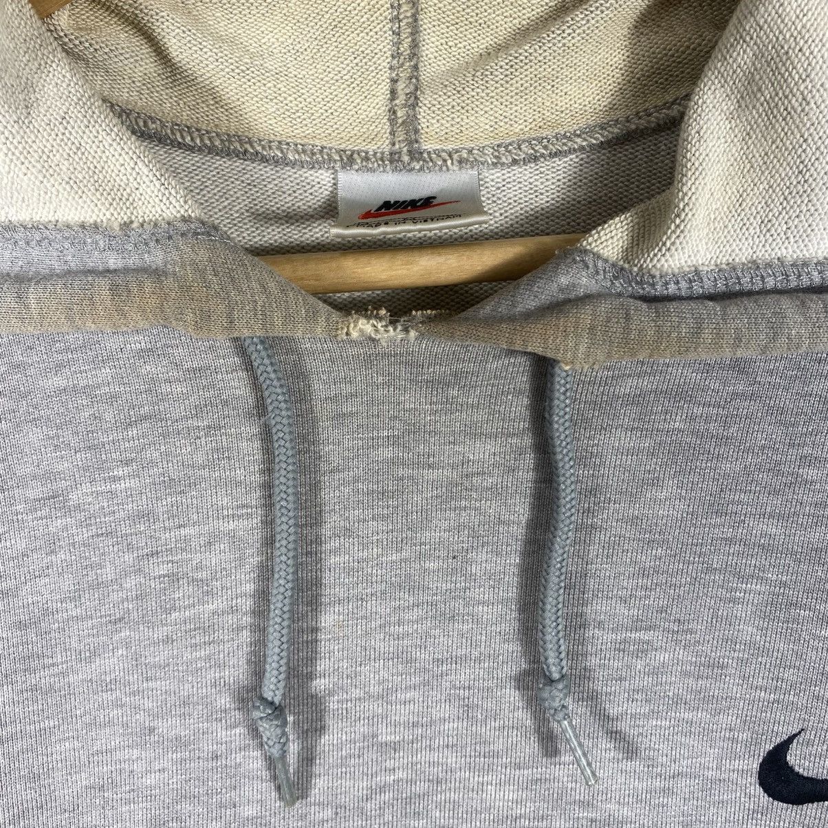 Nike Vintage 90's NIKE Small Swoosh Distressed Hooded Pullover Size US M / EU 48-50 / 2 - 3 Thumbnail