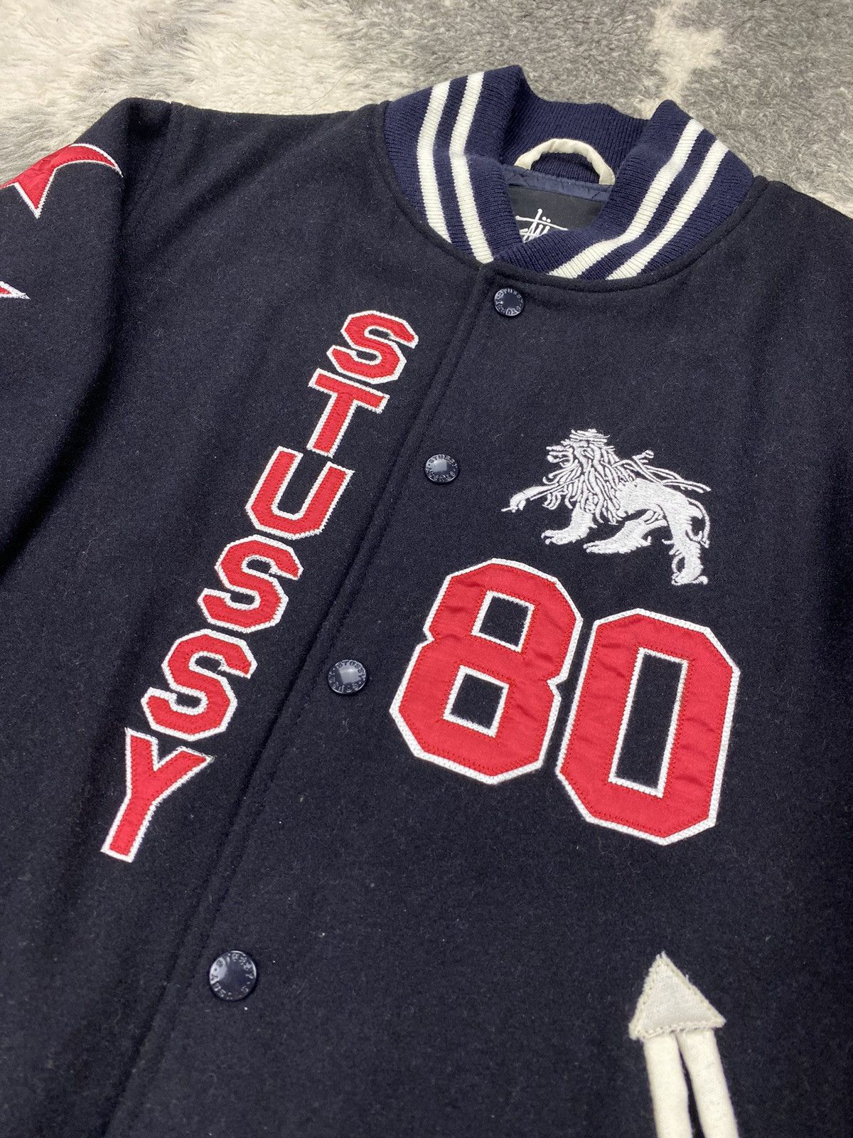 Stussy ⭐️Stüssy 80 Wool Quilted Varsity Jacket⭐️ Size US S / EU 44-46 / 1 - 5 Thumbnail