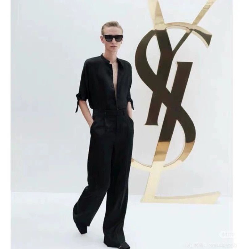 Saint Laurent Paris Saint Laurent Paris Saint Laurent Silk Shirt with Ties-250 Size US M / EU 48-50 / 2 - 7 Thumbnail