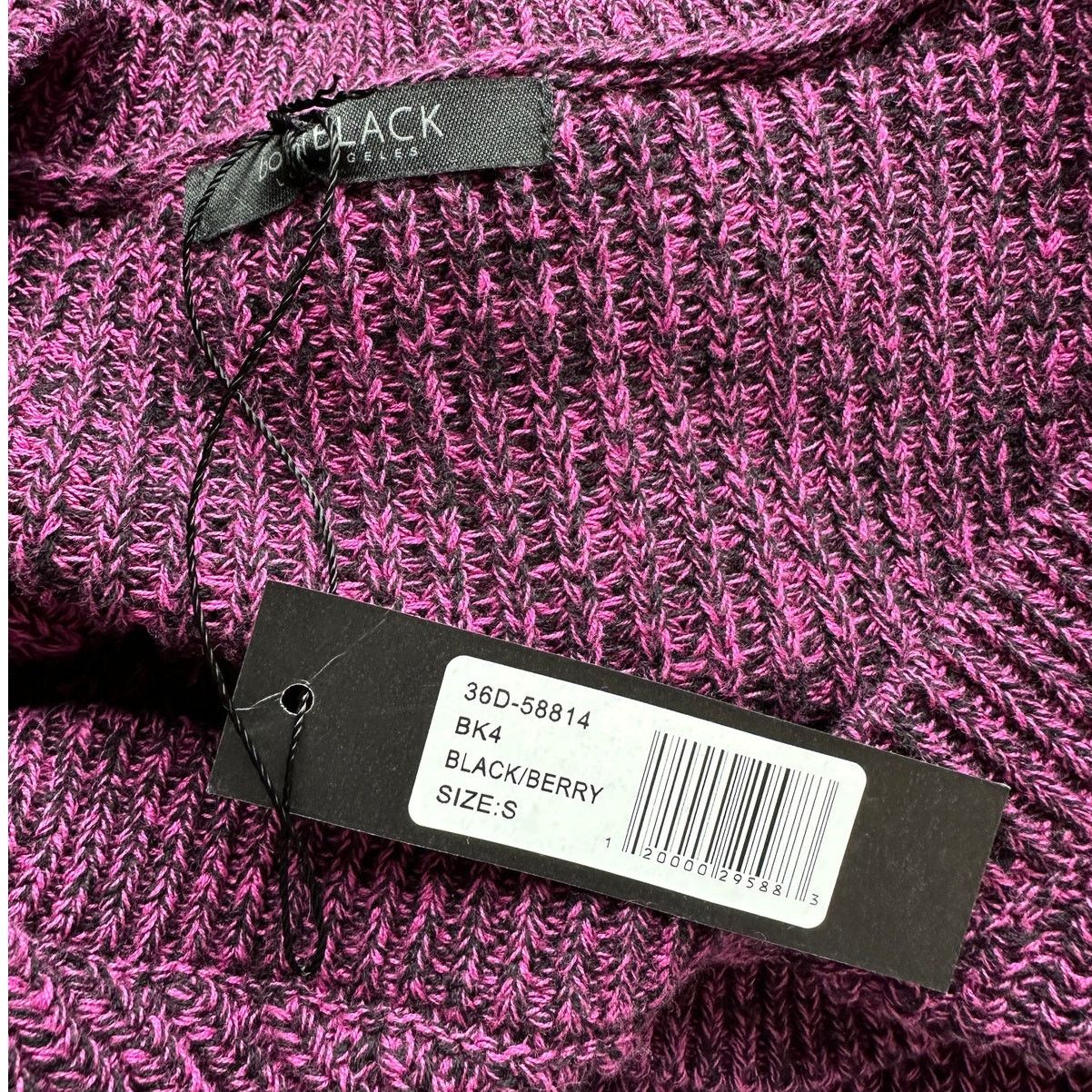 Other NWT Bobiblack Black Berry Marled VNeck Long Sleeve Sweater S Size S / US 4 / IT 40 - 6 Thumbnail