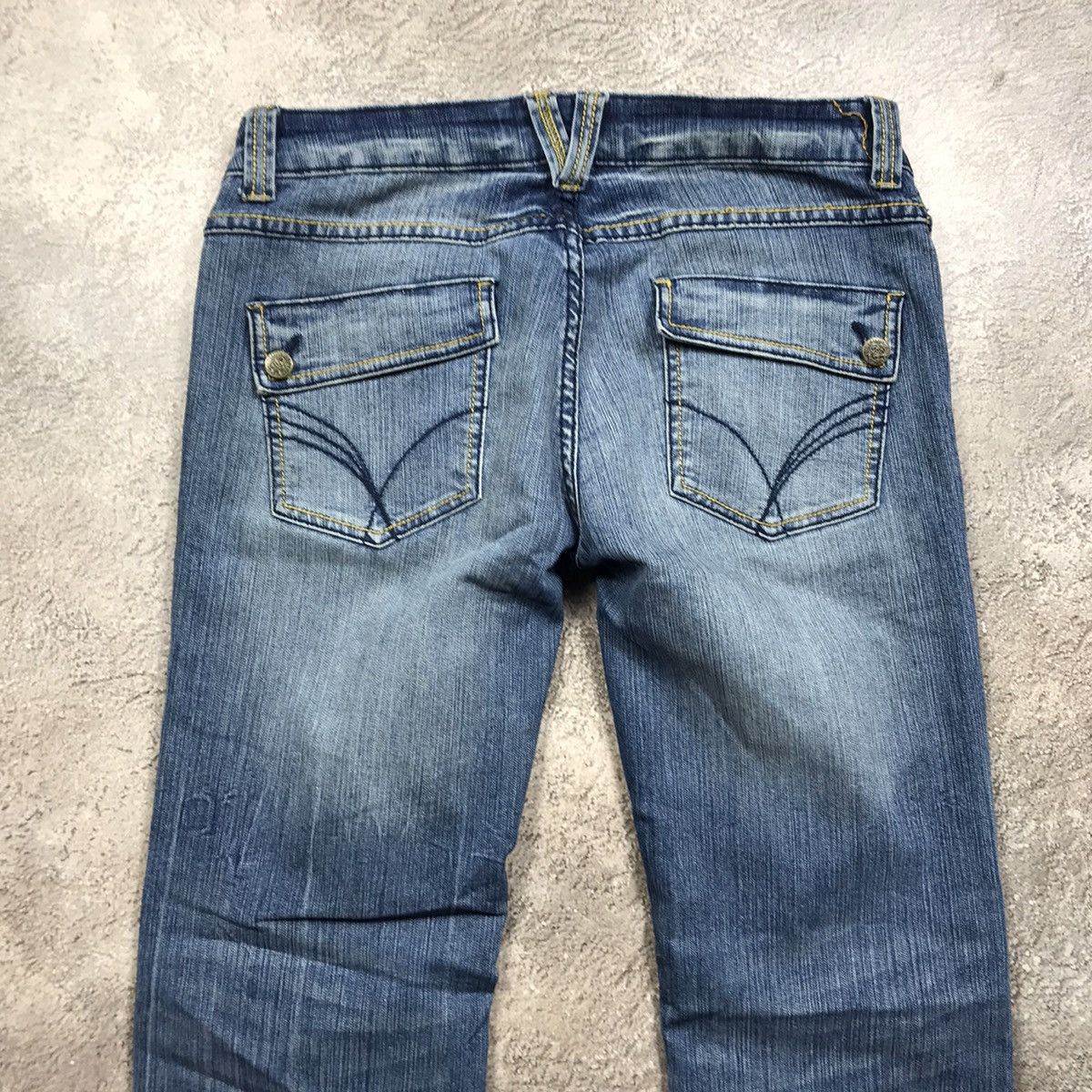 Vintage Vintage Y2K Distressed Flared Jeans Baggy Skate Grunge 30 Size 30" / US 8 / IT 44 - 5 Thumbnail