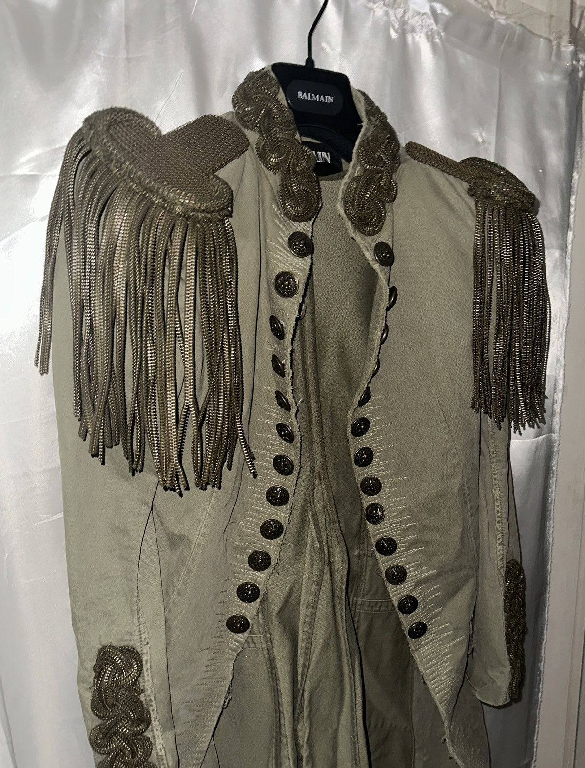 Balmain Balmain SS10 Decarnin Chain Straps Military Coat Size US S / EU 44-46 / 1 - 4 Thumbnail