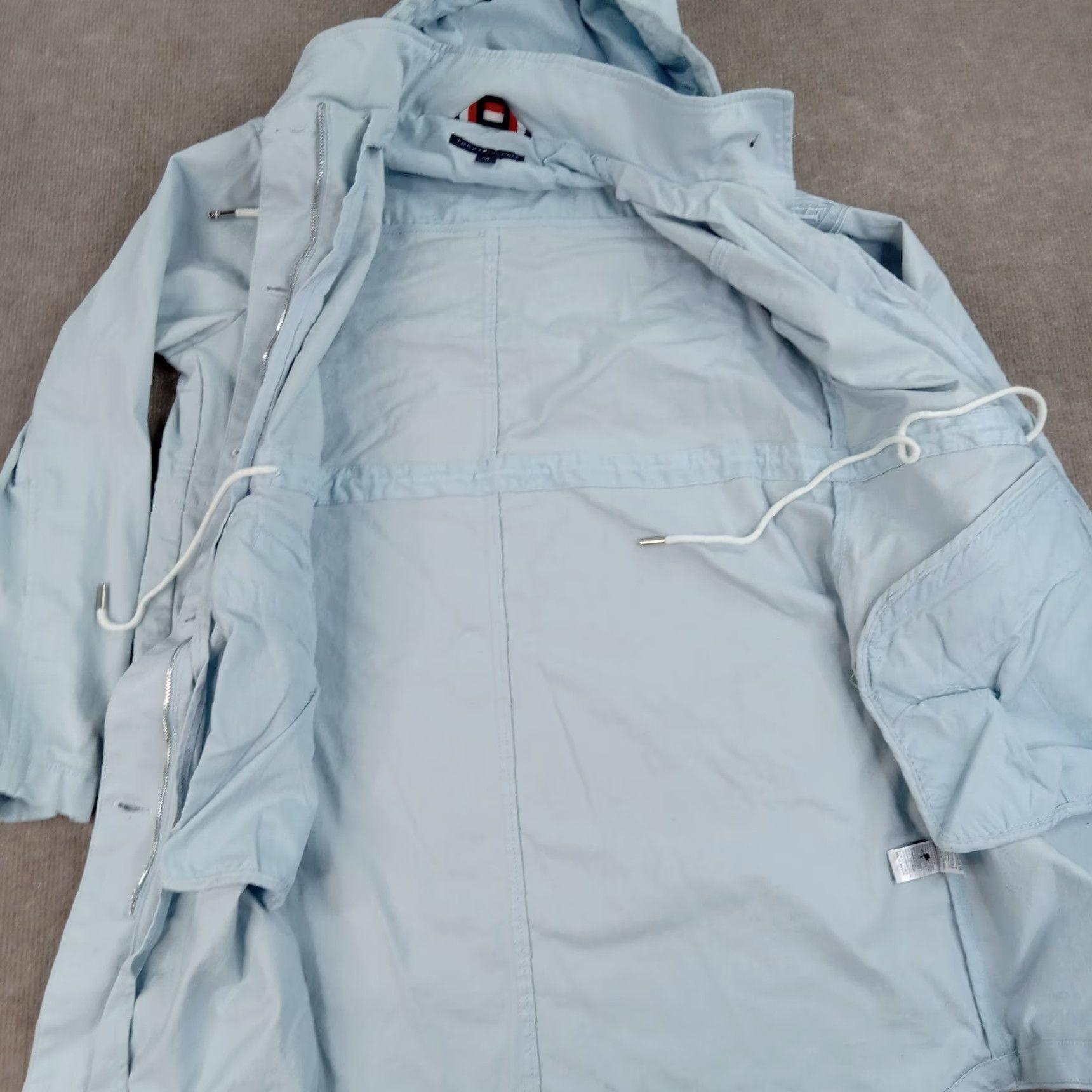 Tommy Hilfiger Tommy Hilfiger Parka Jacket Womens Small Long Blue Hooded Full Zip Stretch Size S / US 4 / IT 40 - 7 Thumbnail