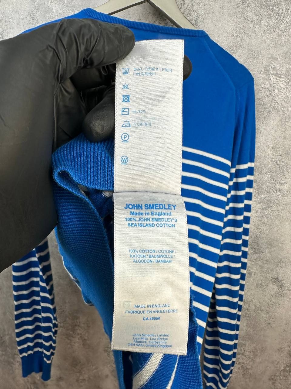 John Smedley John Smedley Sea Island Cotton Breton Stripe Knit Sweater Size US L / EU 52-54 / 3 - 13 Thumbnail