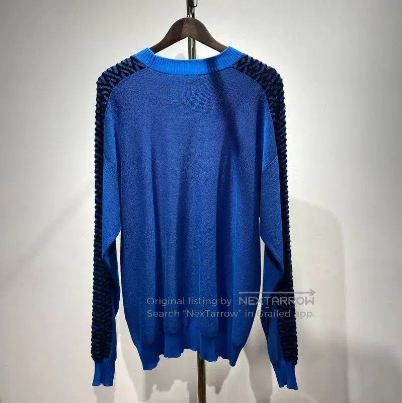 Versace Versace M Blue Cotton Blend Pullover Sweater . Size US M / EU 48-50 / 2 - 1 Thumbnail