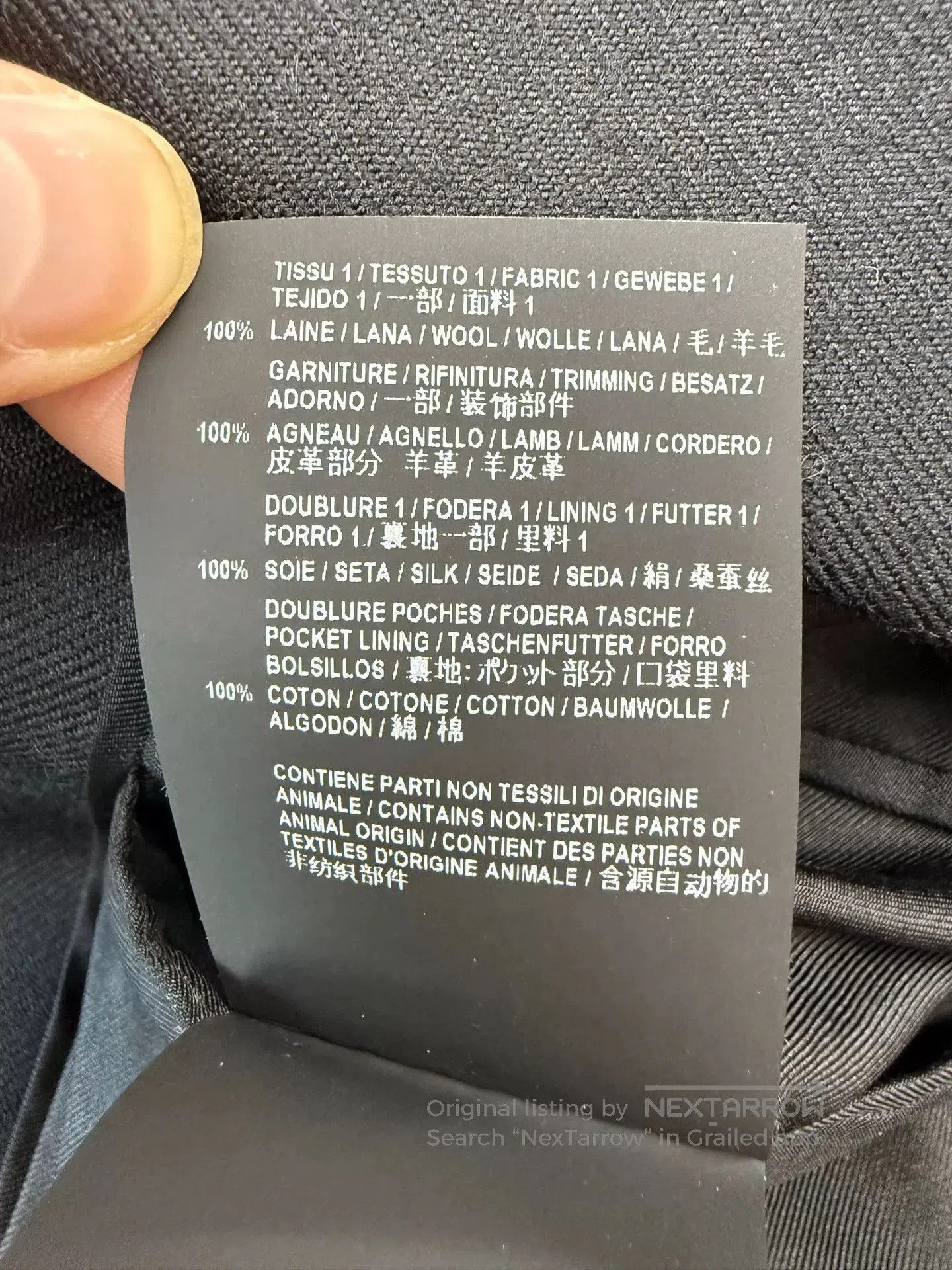Saint Laurent Paris Saint Laurent Gray Leather Trim Blazer. Size XS / US 0-2 / IT 36-38 - 4 Thumbnail