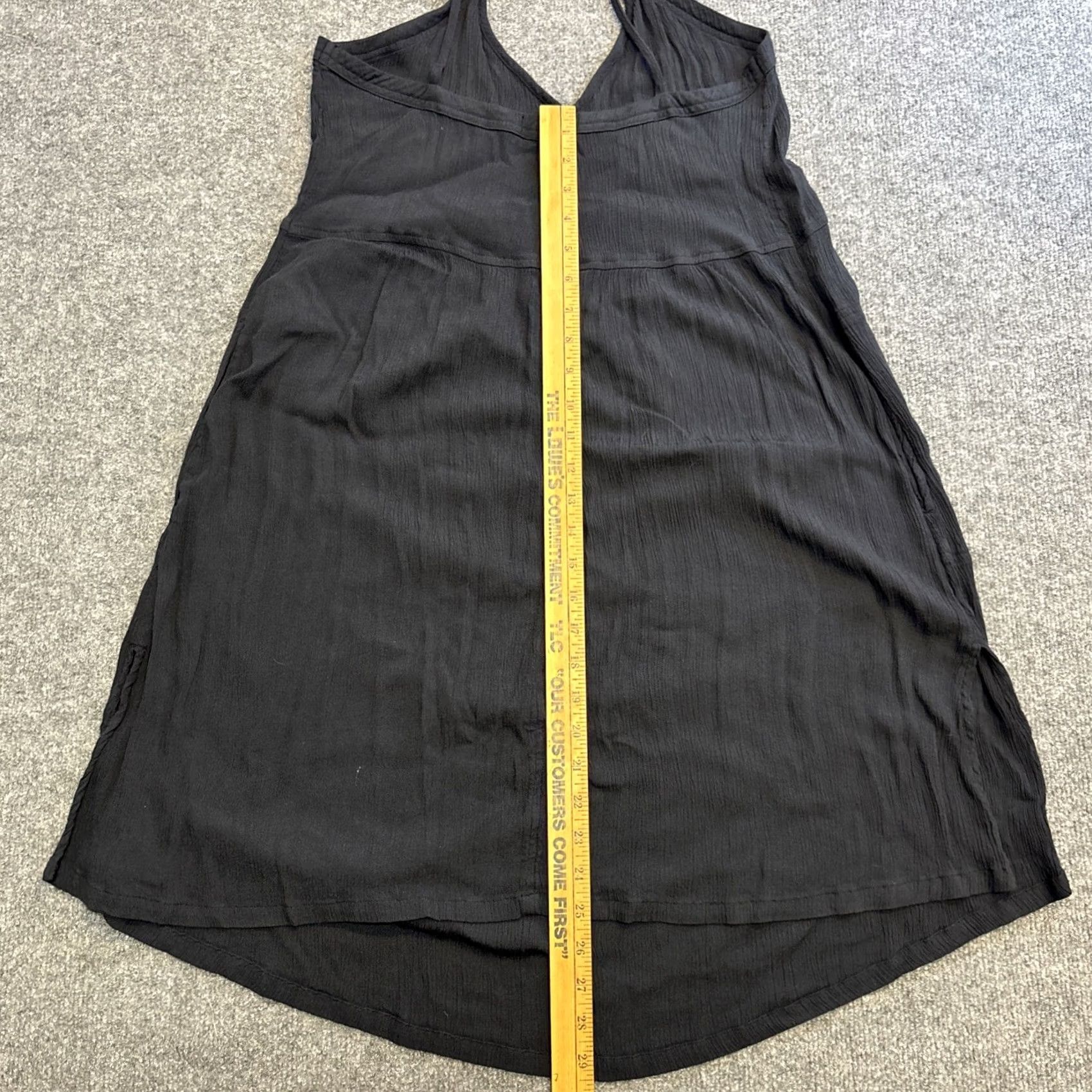 Prana Prana V-Neck Asymmetrical Hem Black Strappy Cross Open Back Mini Dress S Boho Dress Shirt category not needed; rely on original words. Size S / US 4 / IT 40 - 7 Thumbnail
