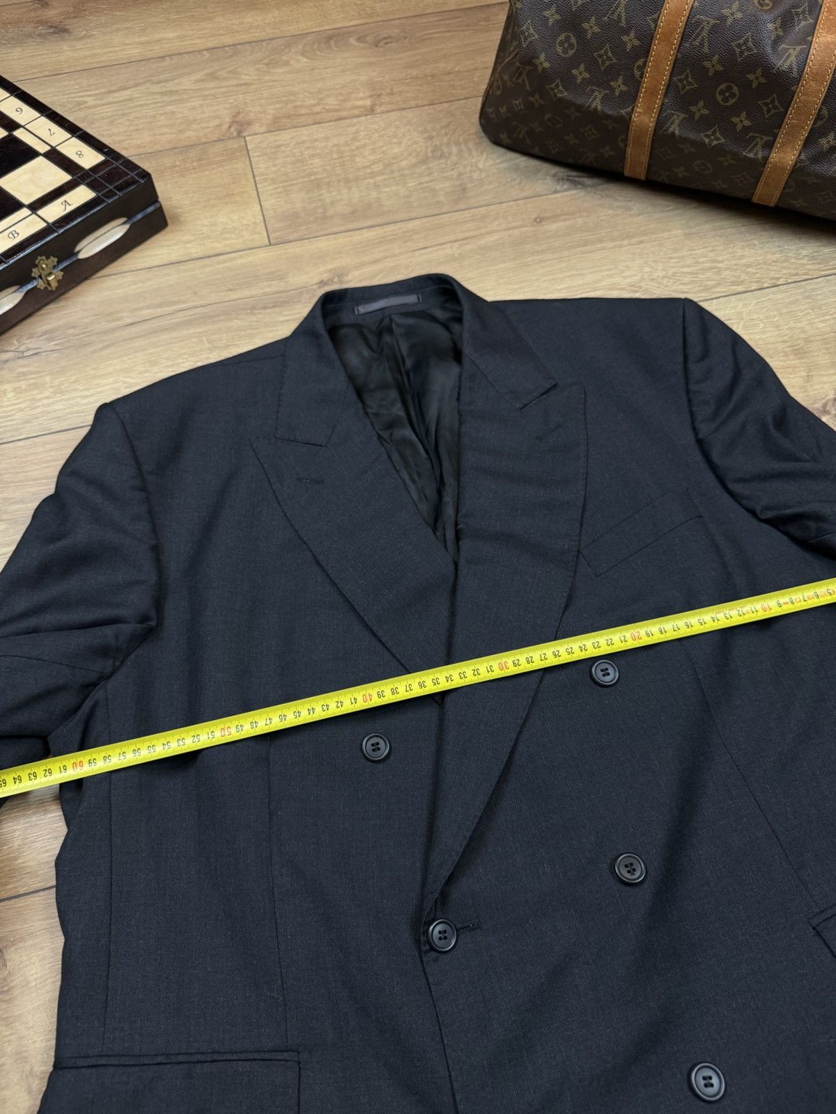 Burberry Vintage wool navy blazer Burberry original luxury item Size 54L - 7 Thumbnail