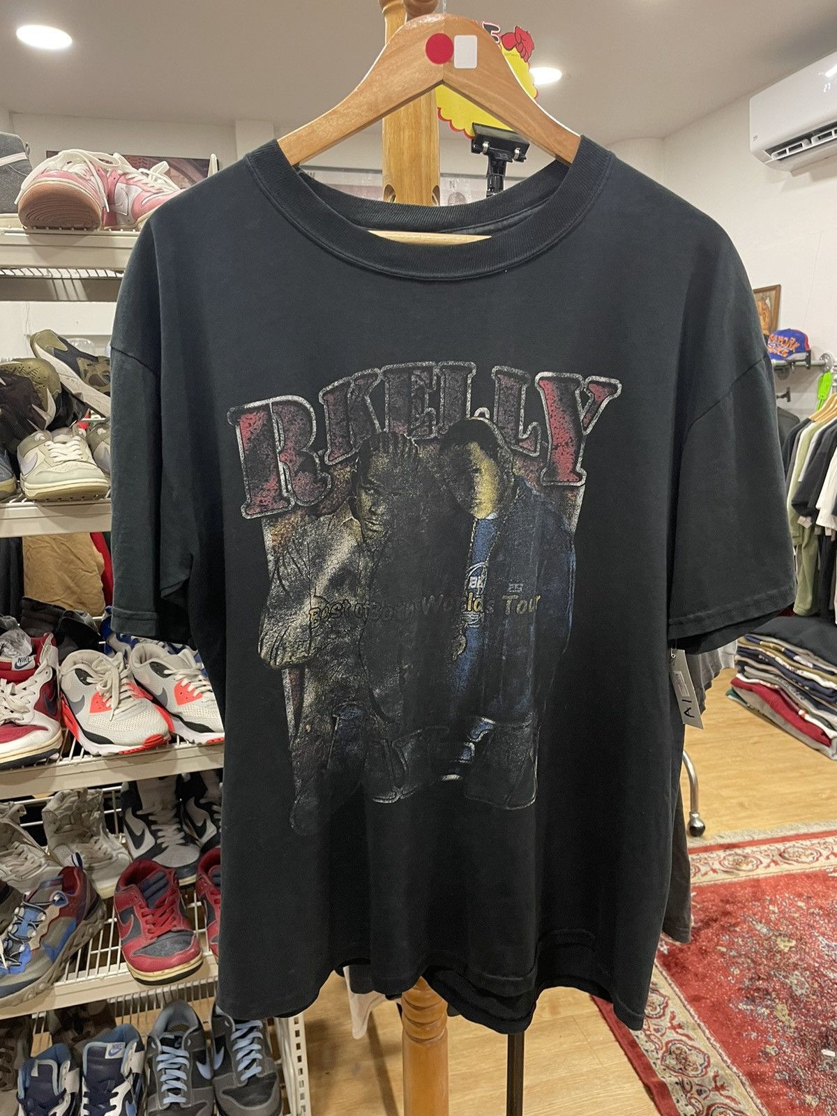 image of Jay Z x Vintage Rkelly Jay-Z Vintage Tee in Black, Men's (Size XL)