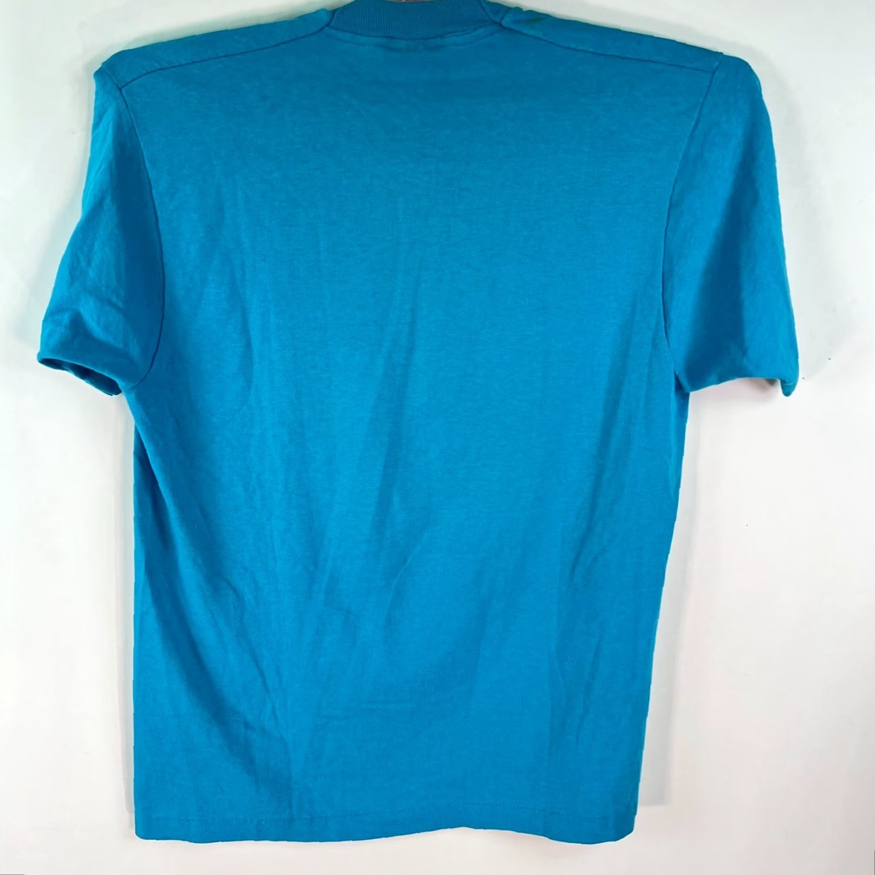 Vintage VINTAGE Screen Stars T-Shirt Movie Logo Solid Blue Adult Large L Crew Neck Short Sleeve Mens - Graphic Print, Limited Edition, 90s Era Size US L / EU 52-54 / 3 - 3 Thumbnail