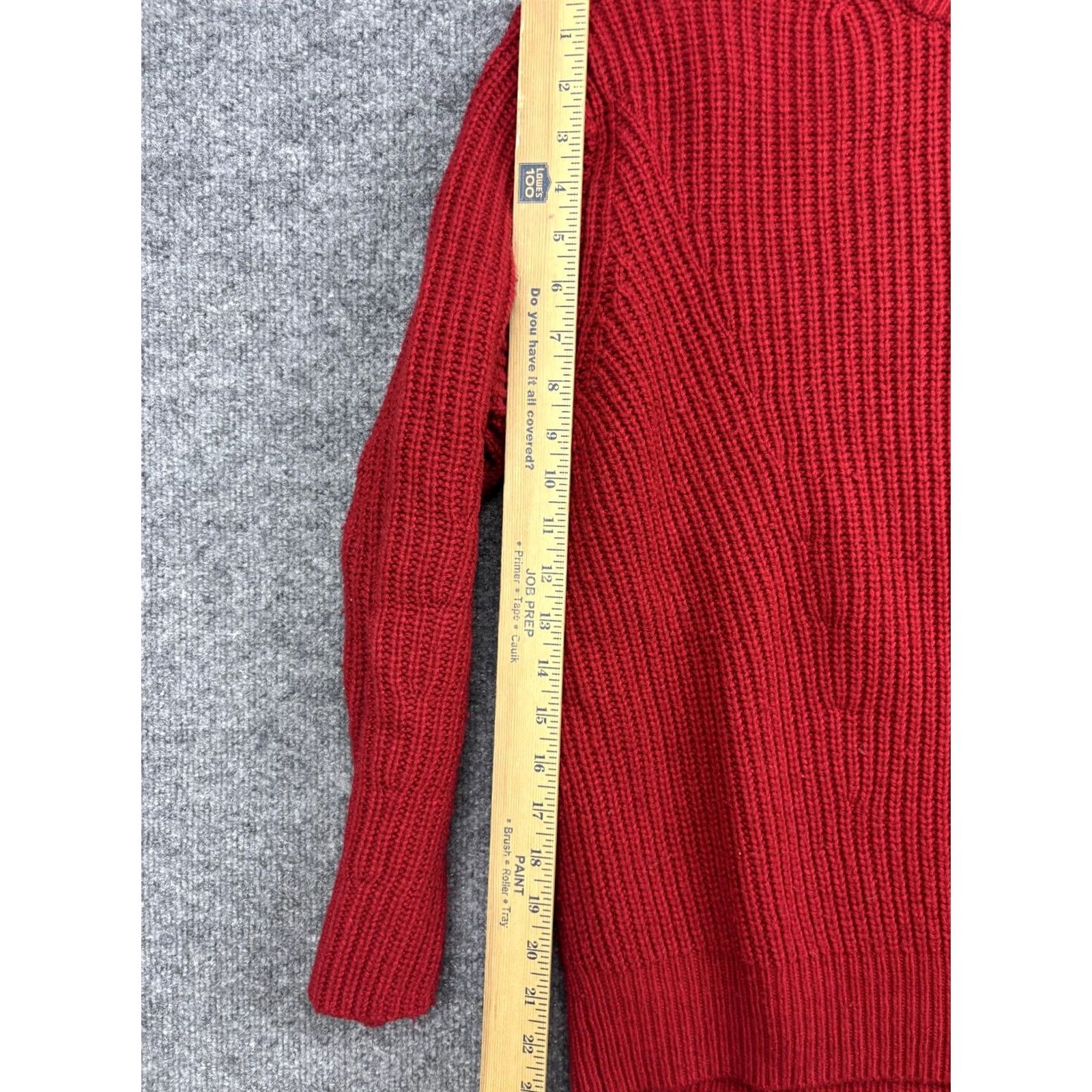 Athleta Athleta Sweater Womens Medium Red Chunky Knit Wool Blend Crew Neck Pullover Size M / US 6-8 / IT 42-44 - 4 Thumbnail