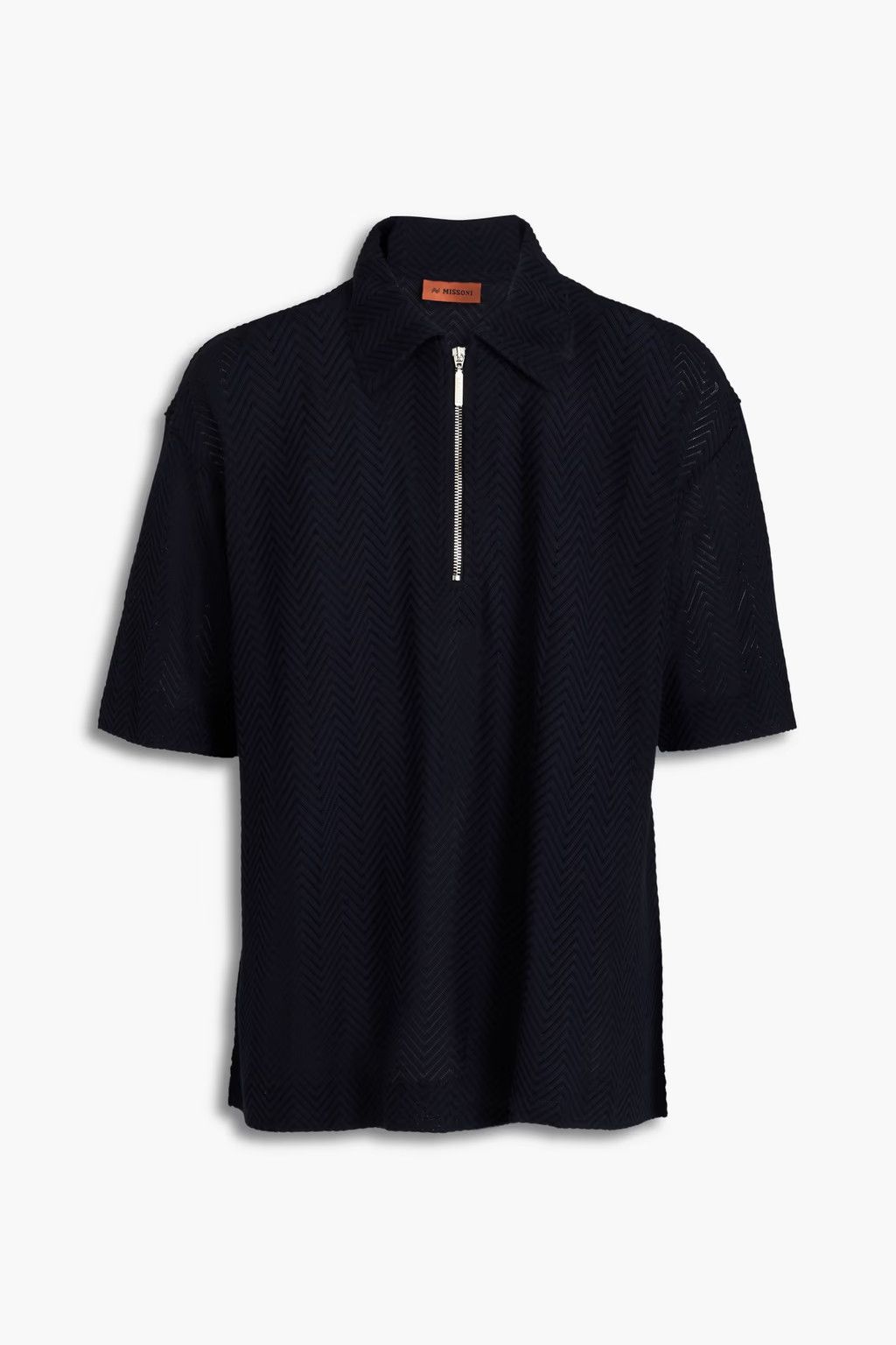 Missoni o1y0225 Zip Polo Shirt in Midnight Blue Size US S / EU 44-46 / 1 - 1 Thumbnail