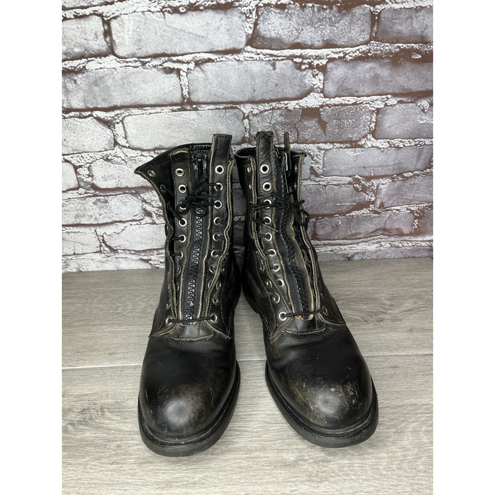 Red Wing RED WING 4473 Vintage USA BLACK LEATHER ENGINEER MILITARY BO Size US 8 / EU 41 - 4 Thumbnail