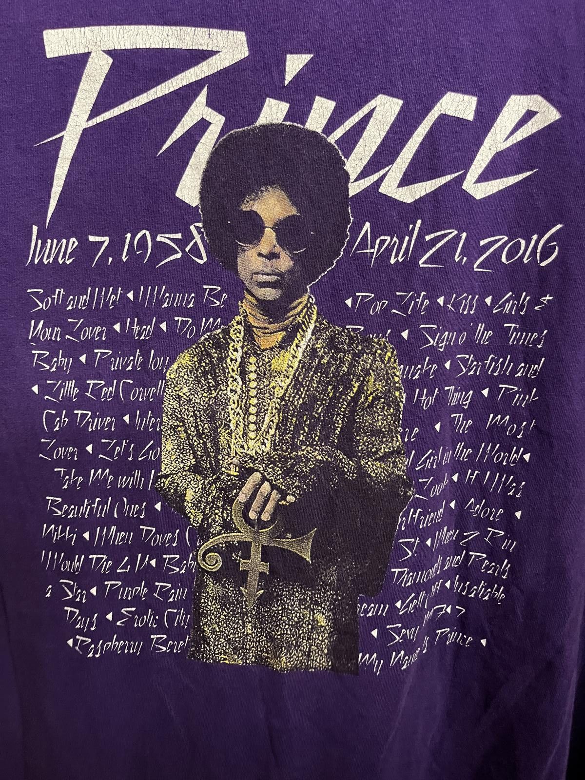 Designer Prince Memorial Tee - June 7 1958 - April 21 2016 -Shirt 2XL Size US XXL / EU 58 / 5 - 4 Thumbnail