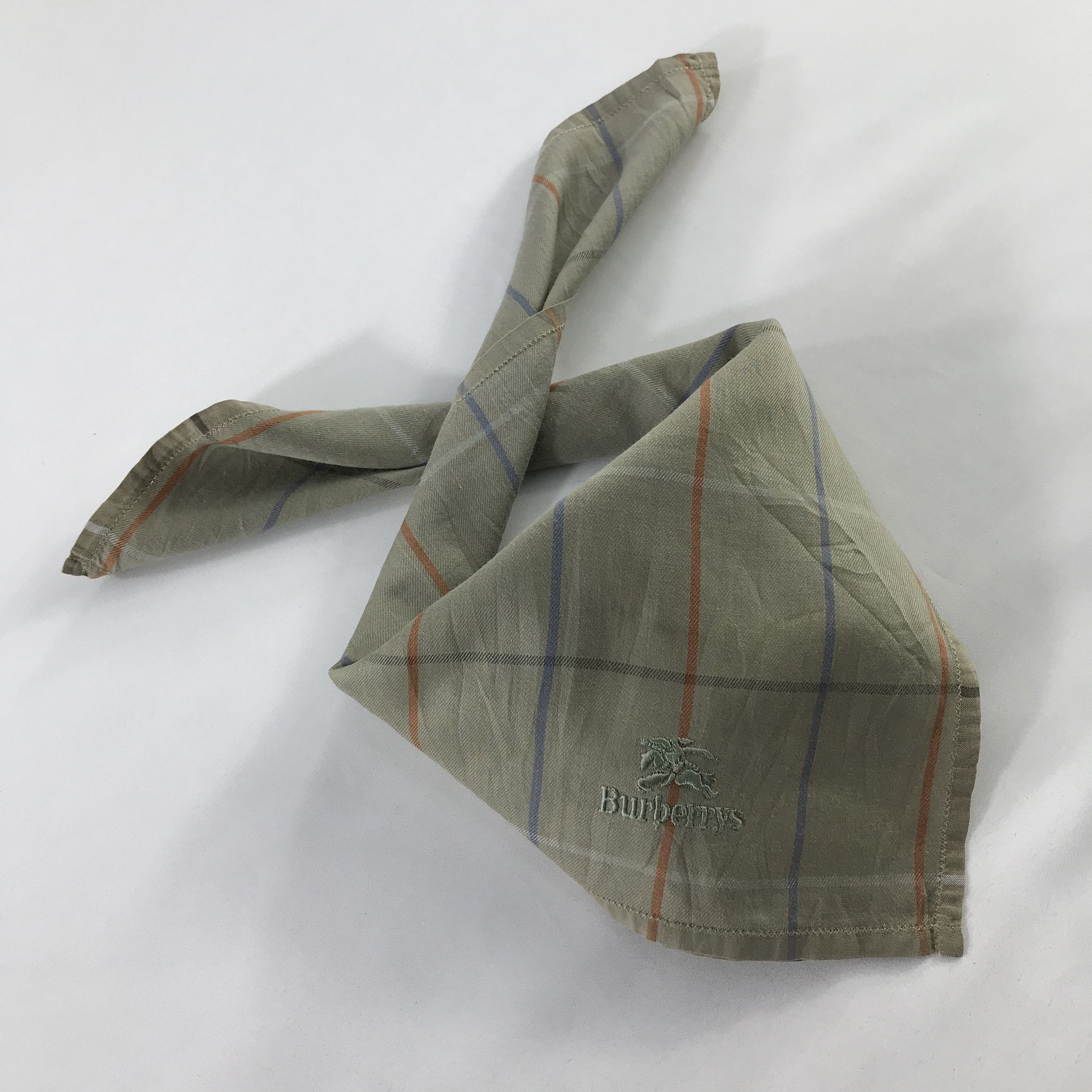 Burberry × Vintage Burberry Bandana / Handkerchief / Neckerchief - S1112 Size ONE SIZE - 4 Thumbnail