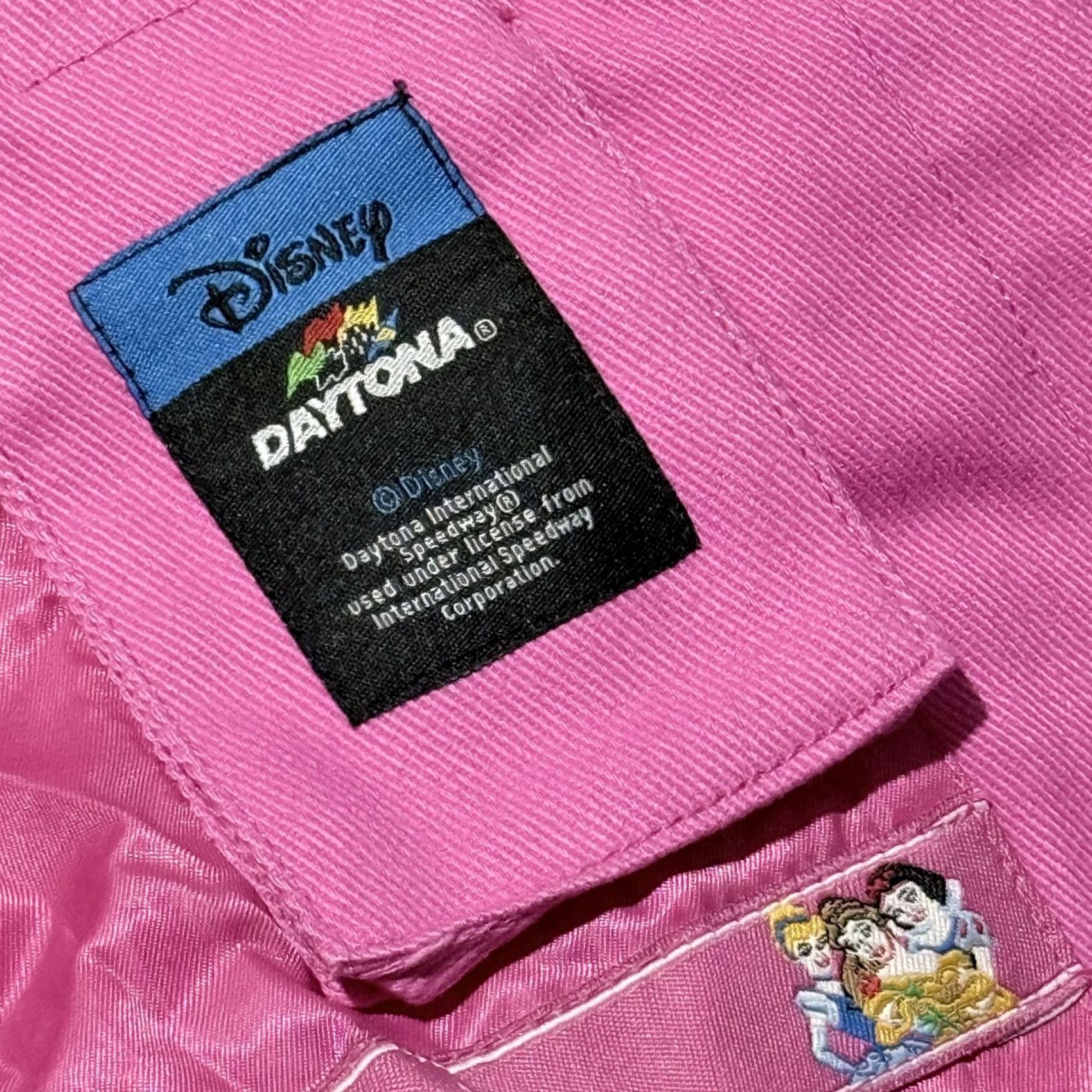 JH Design VINTAGE Disney Princess Daytona 500 JH Design Racing Jacket Pink Women Large NASCAR - Large Size L / US 10 / IT 46 - 7 Thumbnail