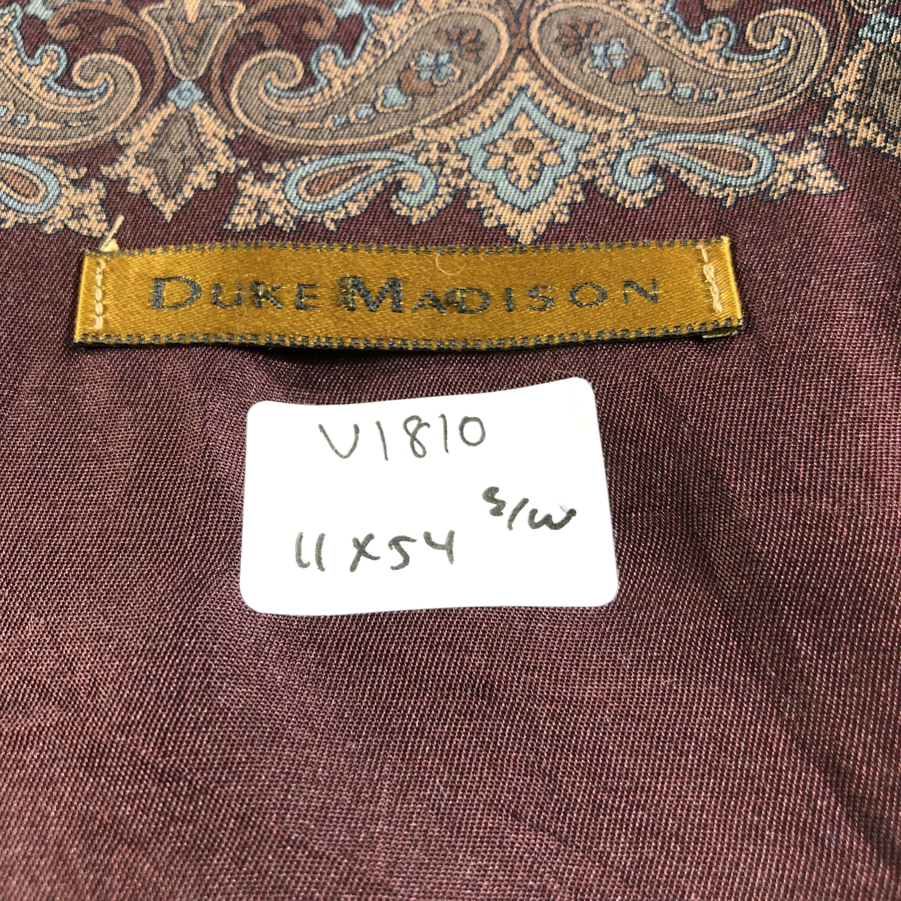 Japanese Brand Duke Madison Silk Wool Paisley Scarf Muffler V1810 Size ONE SIZE - 6 Thumbnail