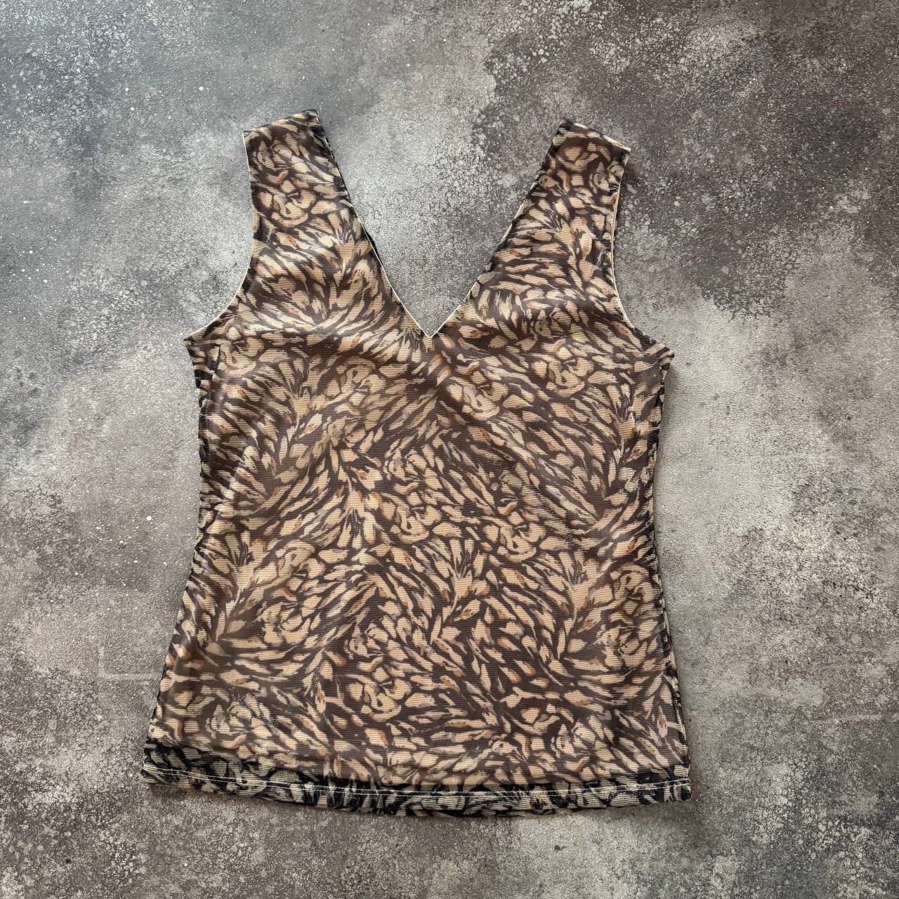 Hysteric Glamour × Japanese Brand × Vintage Morgan de Toi Vintage Mesh Leopard Tank Top Size XS / US 0-2 / IT 36-38 - 8 Thumbnail