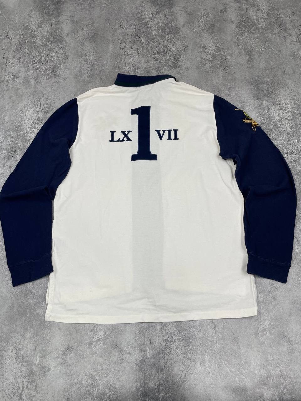Polo Ralph Lauren Polo Ralph Lauren Men’s Long Sleeve Polo T-Shirt White Navy Size US L / EU 52-54 / 3 - 8 Thumbnail