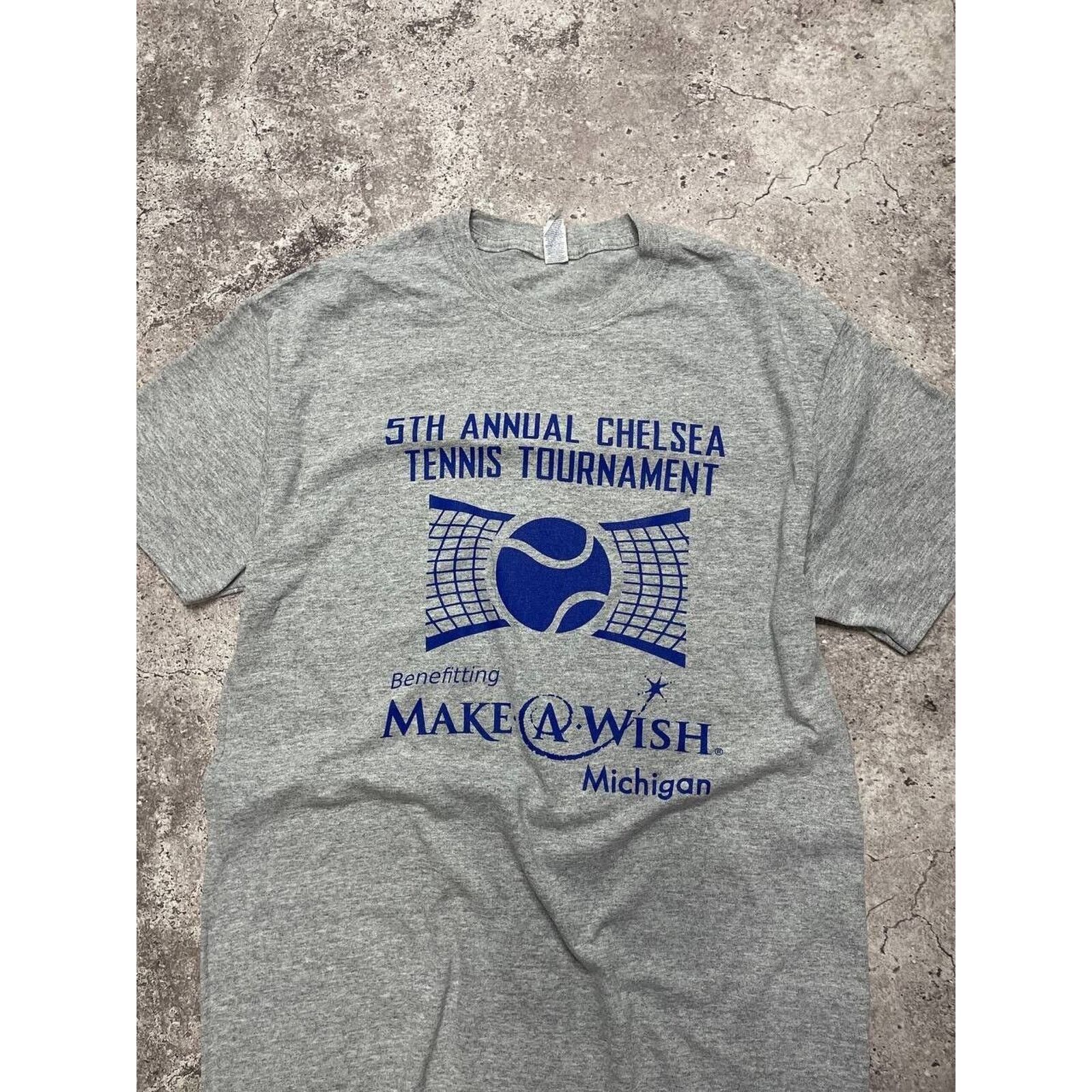 Jerzees × Vintage Vintage Make-A-Wish Tennis Tournament Tee Chelsea Michigan Size US M / EU 48-50 / 2 - 4 Thumbnail
