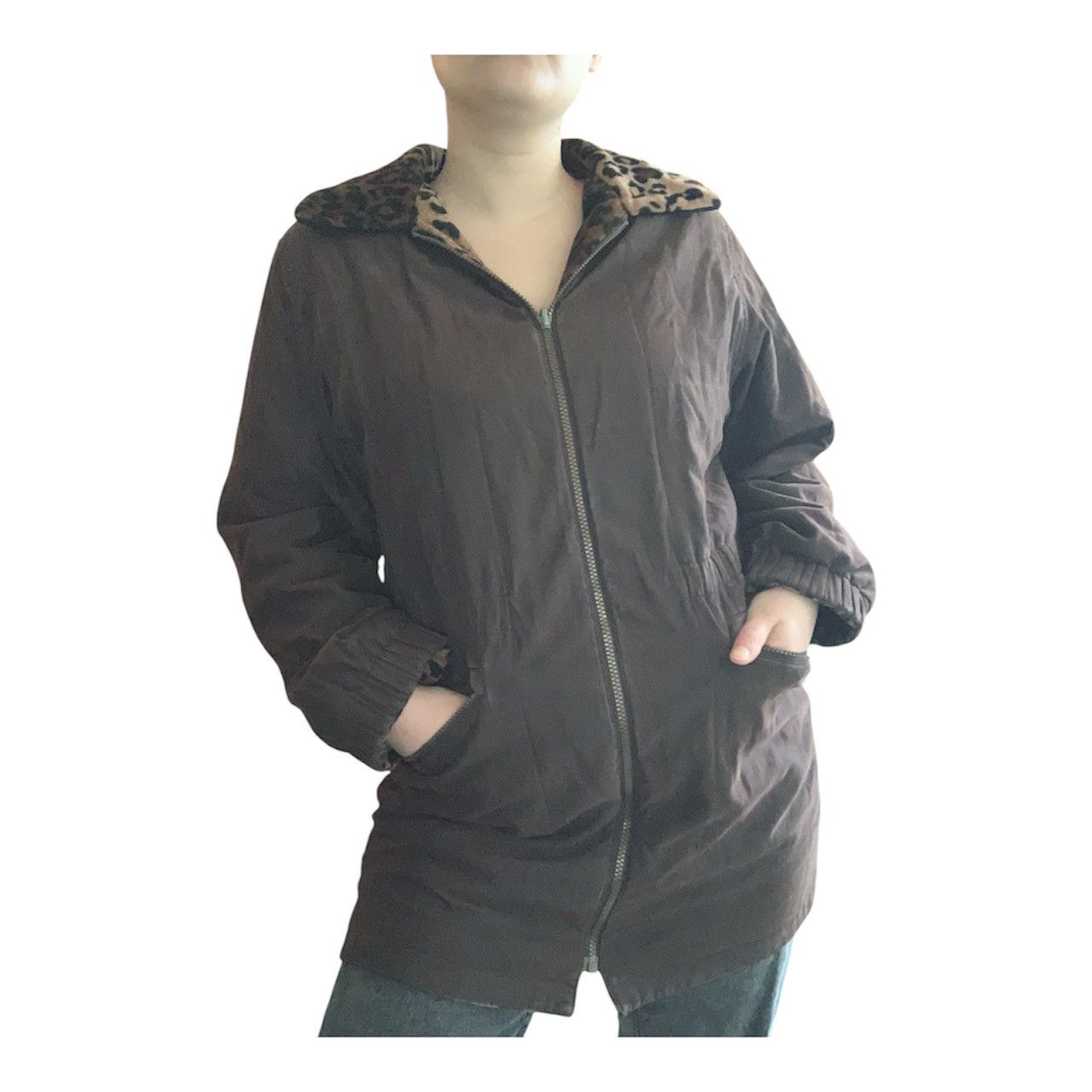 Vintage Vintage 80s Women’s Brown Reversible Winter Overcoat Size M / US 6-8 / IT 42-44 - 22 Thumbnail